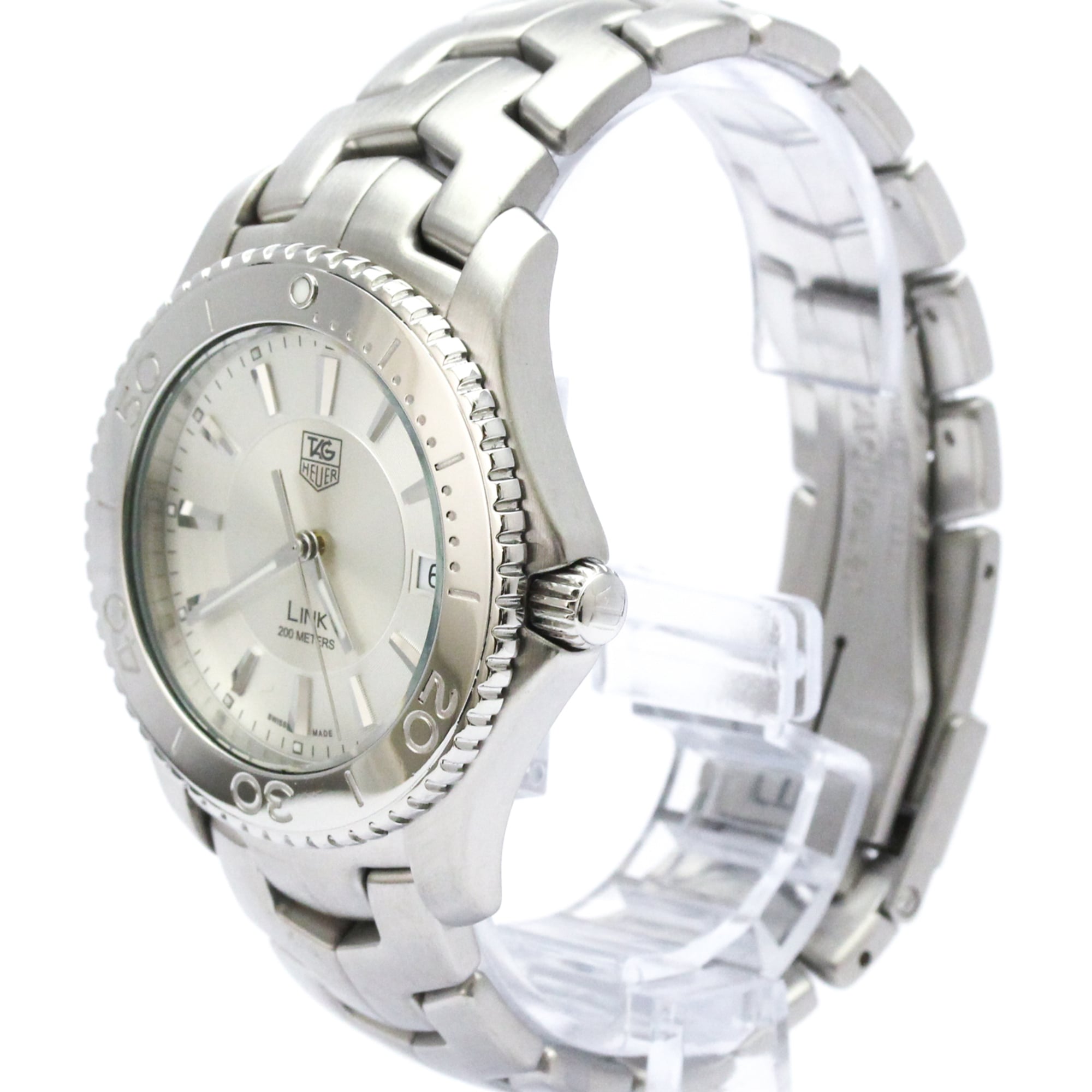 TAG HEUER Link Stainless Steel Quartz Mens Watch WJ1111 Polished