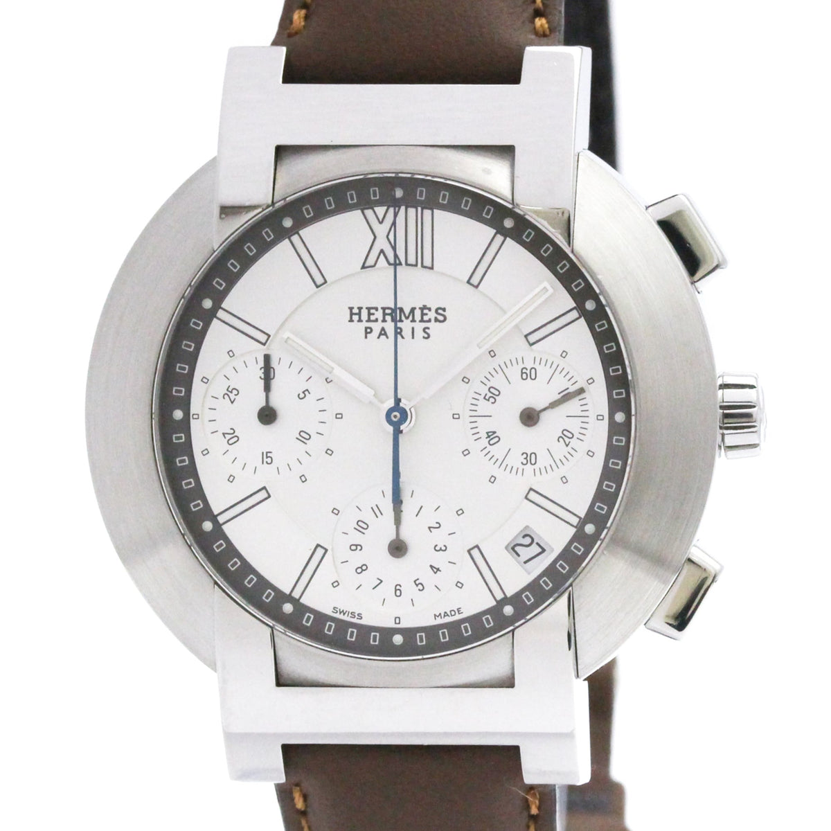 Hermes Nomade NO1.910 Silber Zifferblatt 39mm Uhr