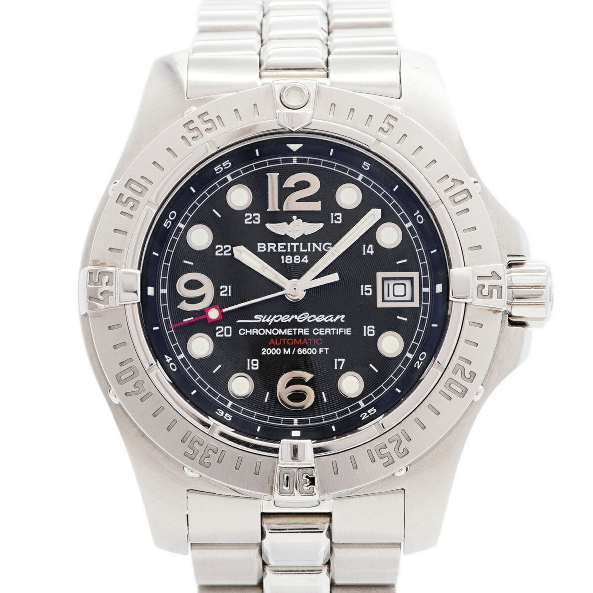 Breitling Superocean Steelfish A17390 Black Dial 44mm Watch