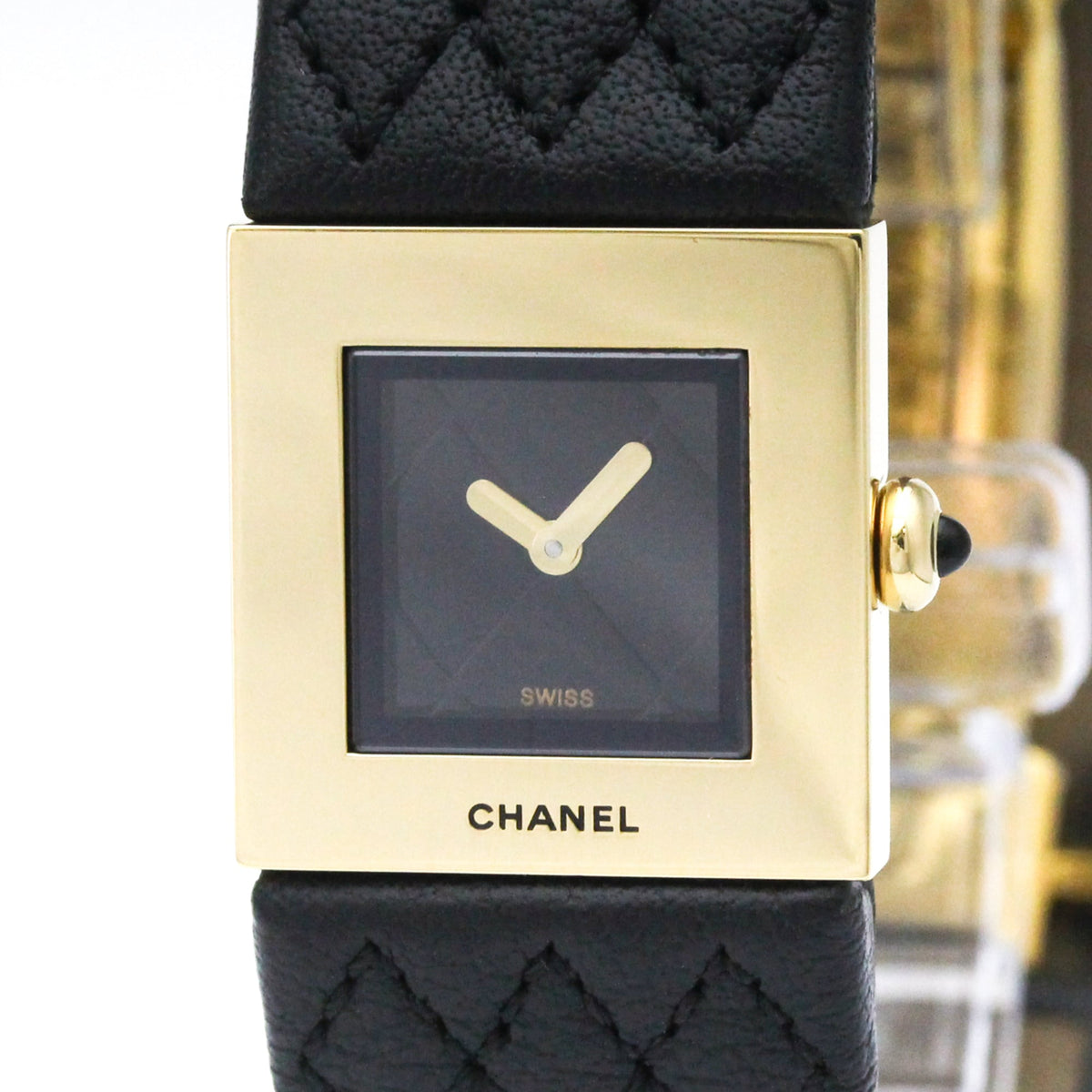 Chanel Matelasse H0109 Black Dial 19mm Watch