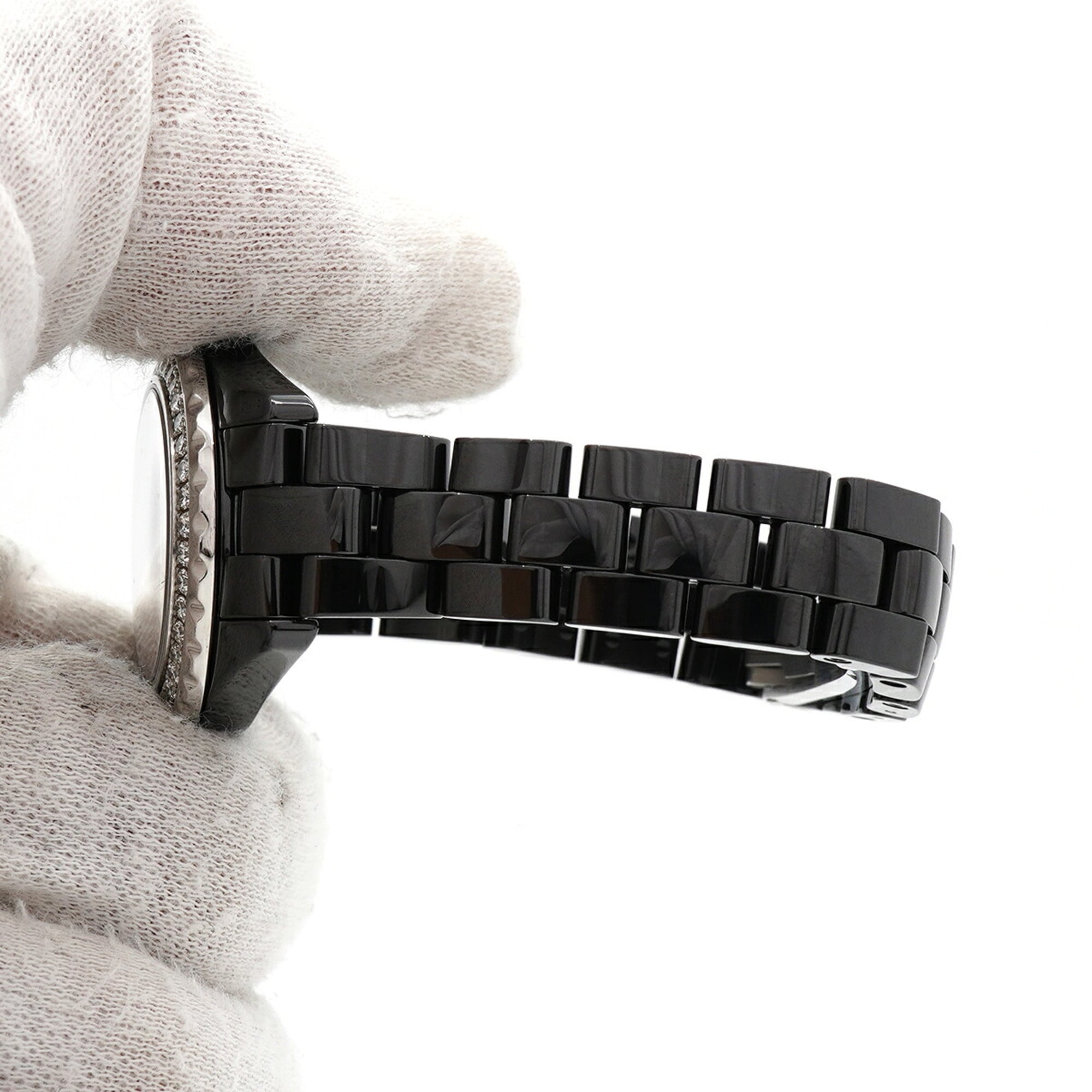 Chanel J12 Diamond H2571 Black Dial 28mm Watch