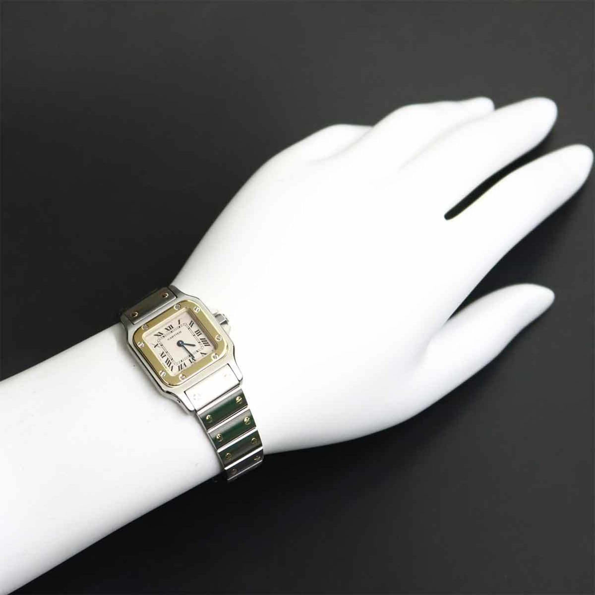 Montre Cartier Santos Galbee SM W20012C4 Ivoire avec cadran de 24 mm