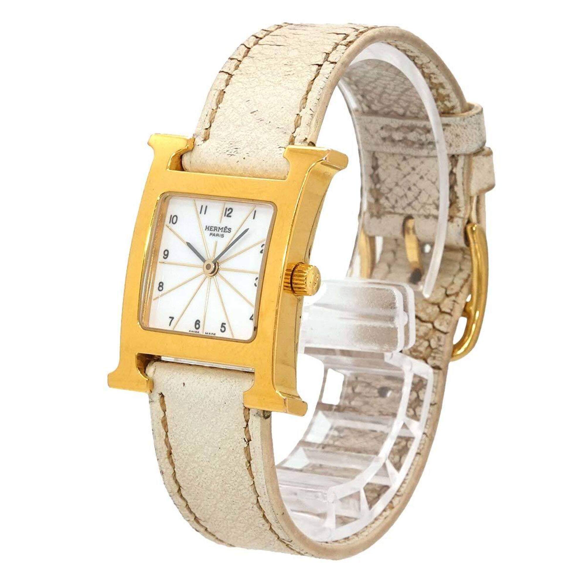 Hermes H-Watch HH1 201 Women's Watch White Quartz H