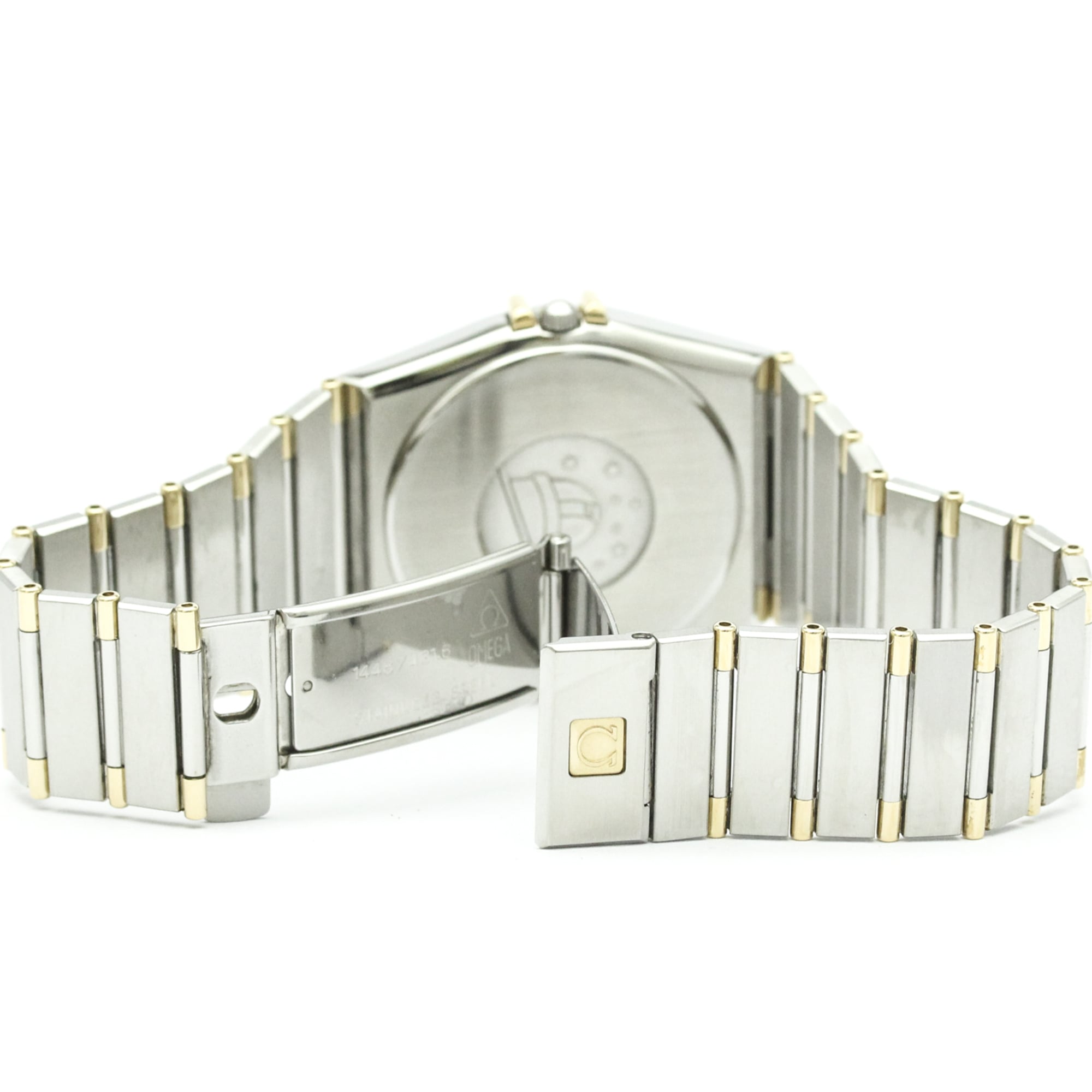 OMEGA Constellation Herrenuhr 18 Karat Gold Edelstahl Quarz 396.1080