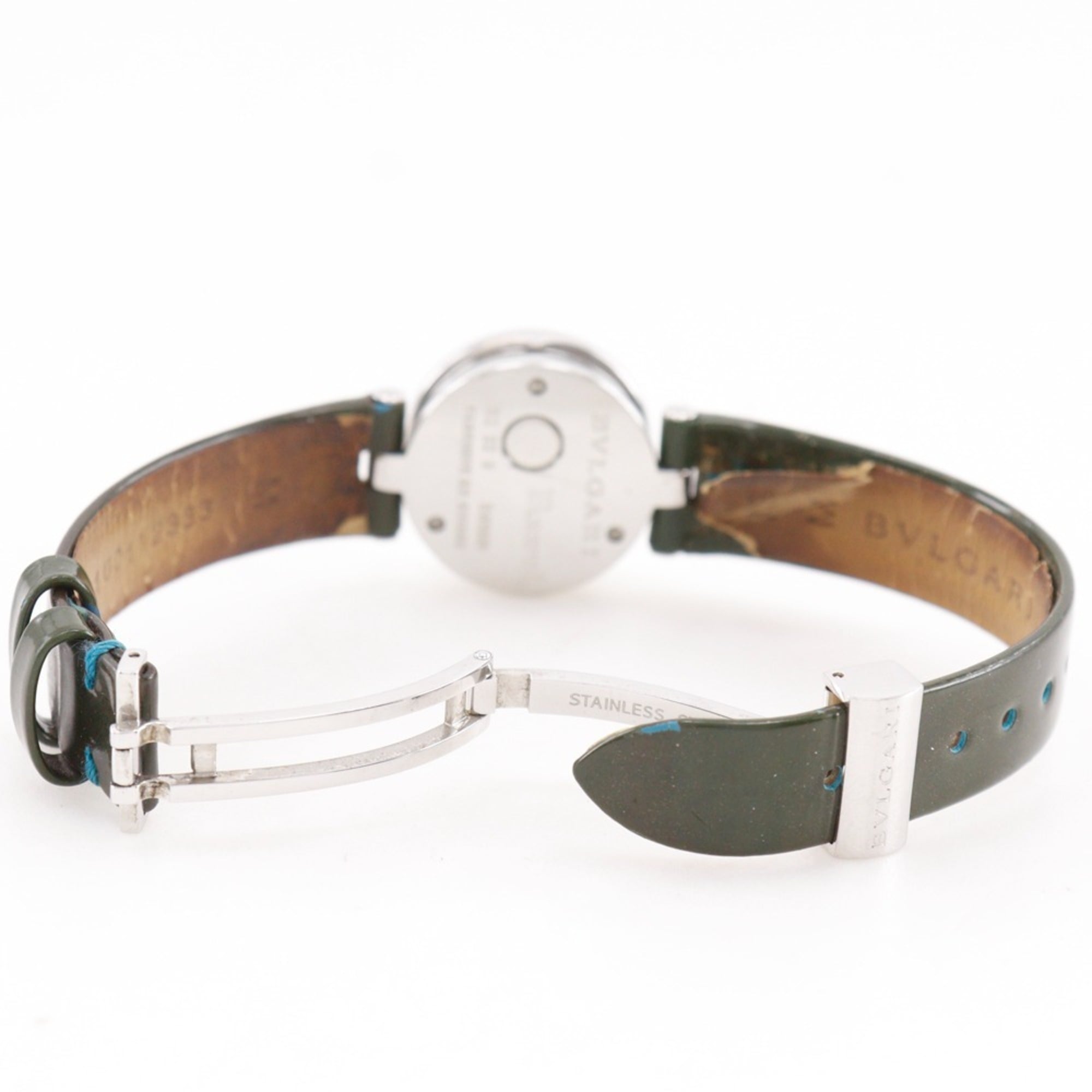 Bulgari BVLGARI Bzero1 Horloge BZ22S Roestvrij staal Kwarts Analoog Blauwe parelmoeren wijzerplaat Dames