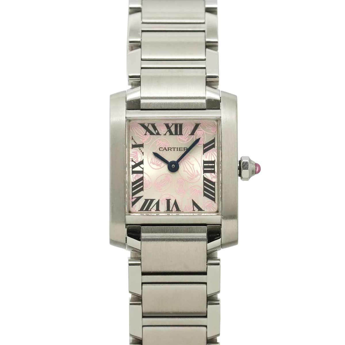 Montre Cartier Tank Française SM W51031Q3 Rose, cadran argenté, 20 mm