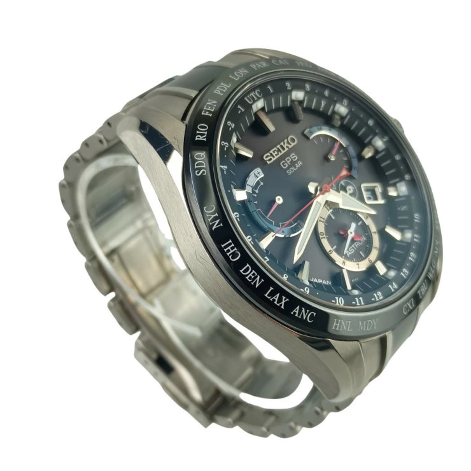 Montre Seiko Astron GPS 8X53-0AB0 SBXB041 Noir cadran de 45 mm