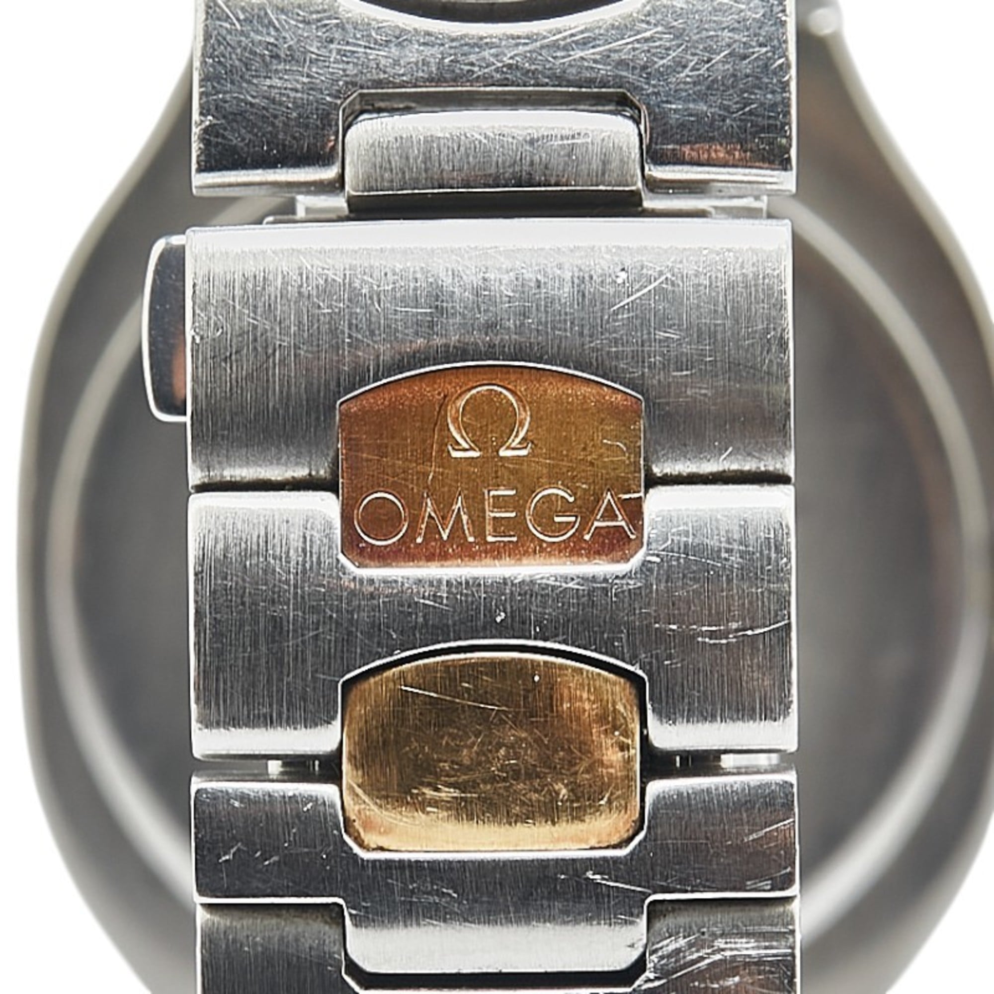 OMEGA Seamaster Polaris UhrQuarz goldenes Zifferblatt, Edelstahl, gelb, Damenmodell