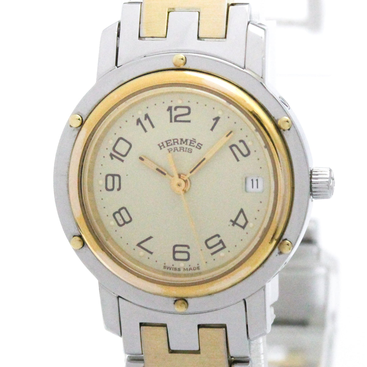 Hermes Clipper BF596805 Elfenbein Zifferblatt 24 mm Uhr