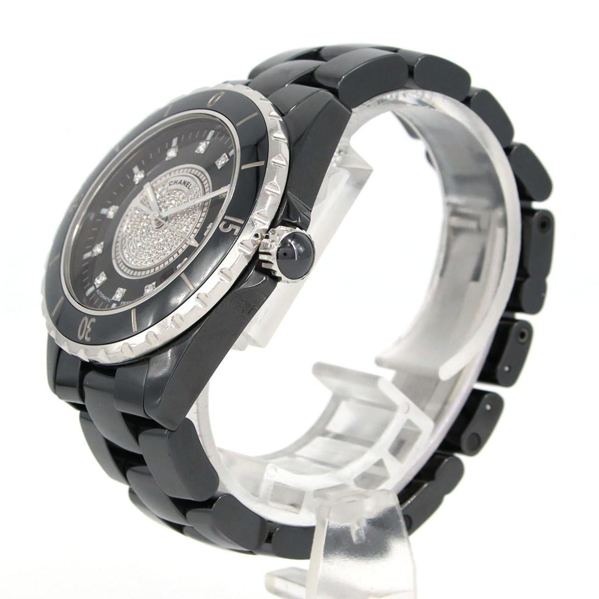 Chanel J12 38mm Ceramic 12P Center Pave H1757 Automatic Watch