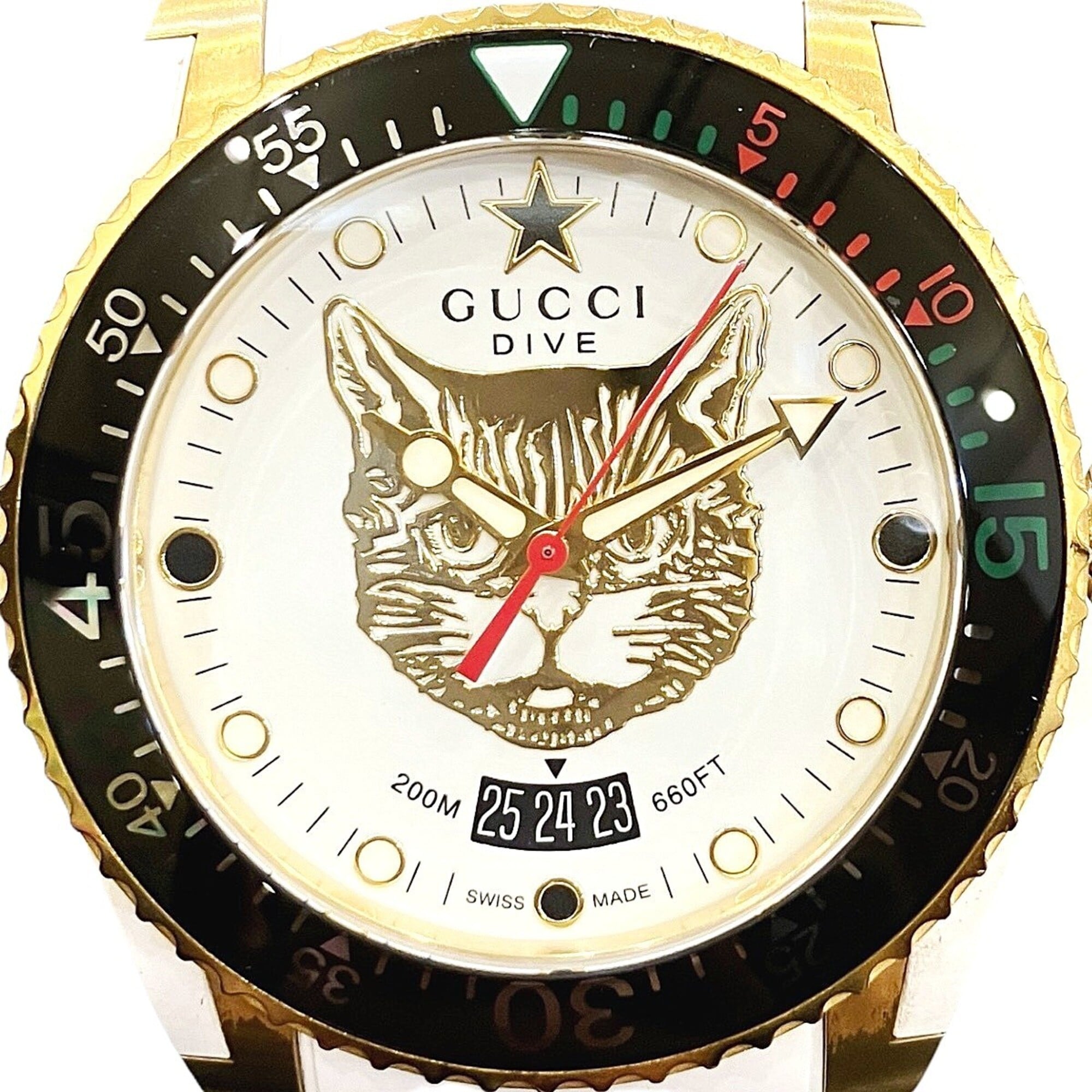 Gucci Dive 136.3 Gold Dial 40mm Watch