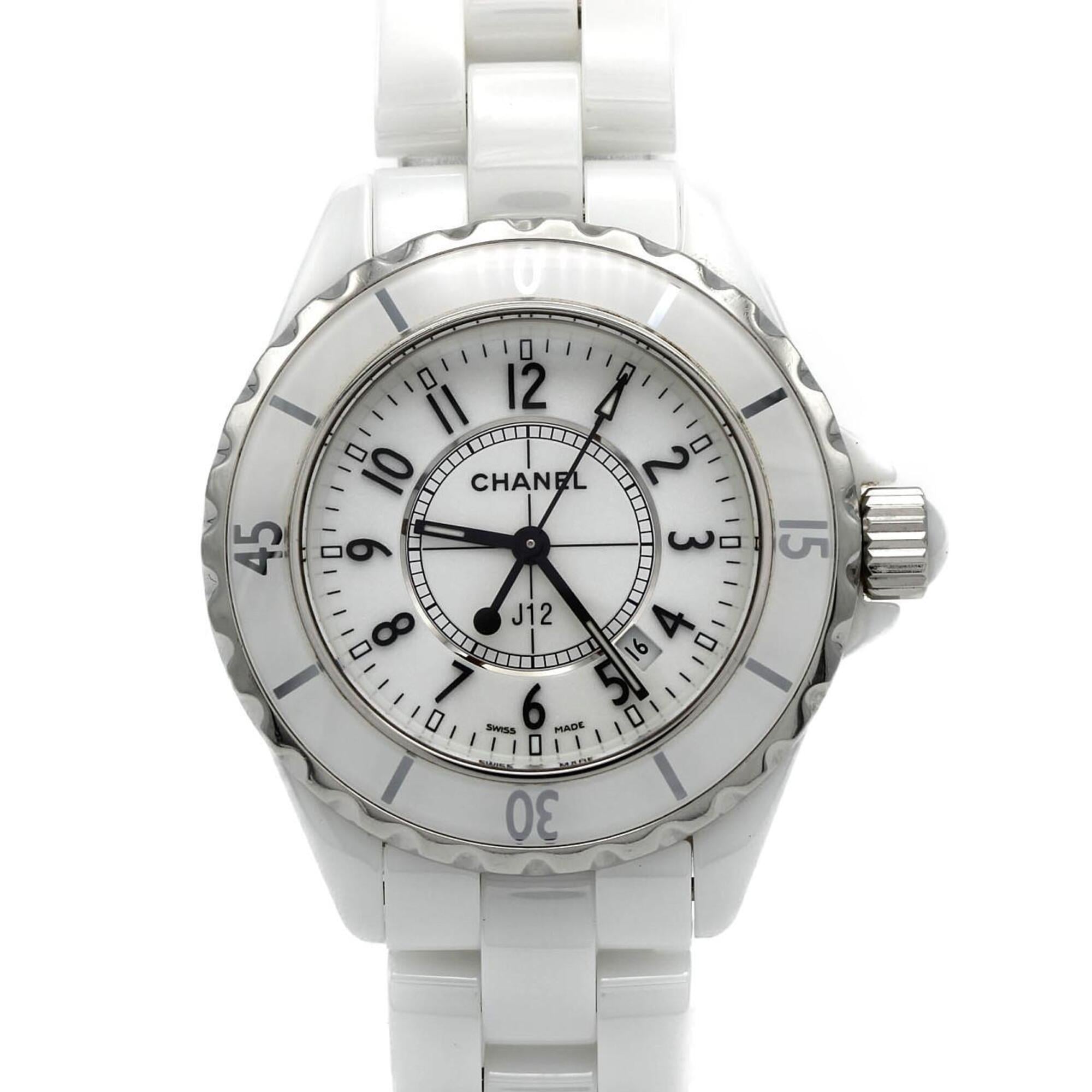 Chanel J12 33mm Ceramic H0968 White Dial 33mm Watch