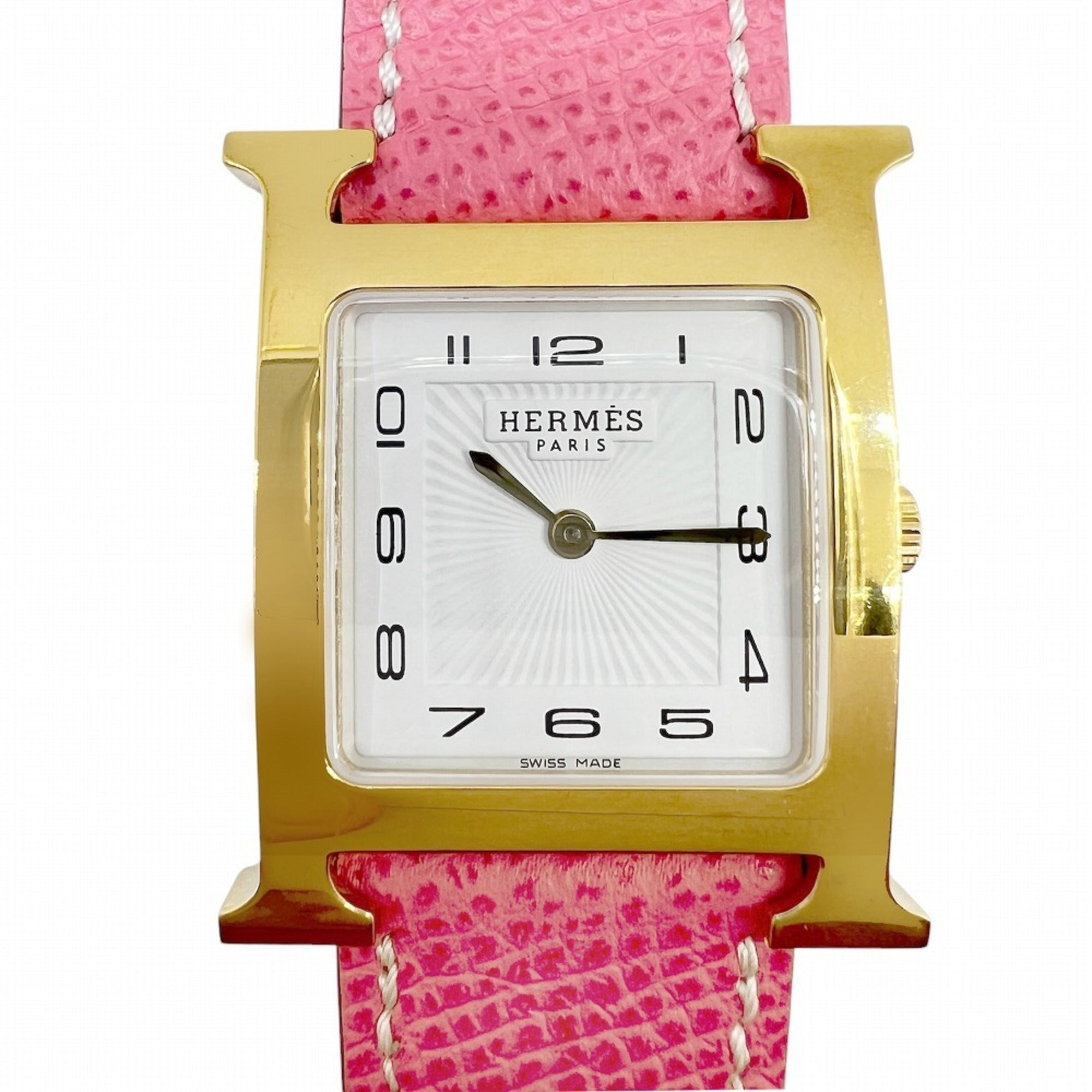 HERMES H-Watch SS Leather HH1.510 Quartz Women's/Men's Watch