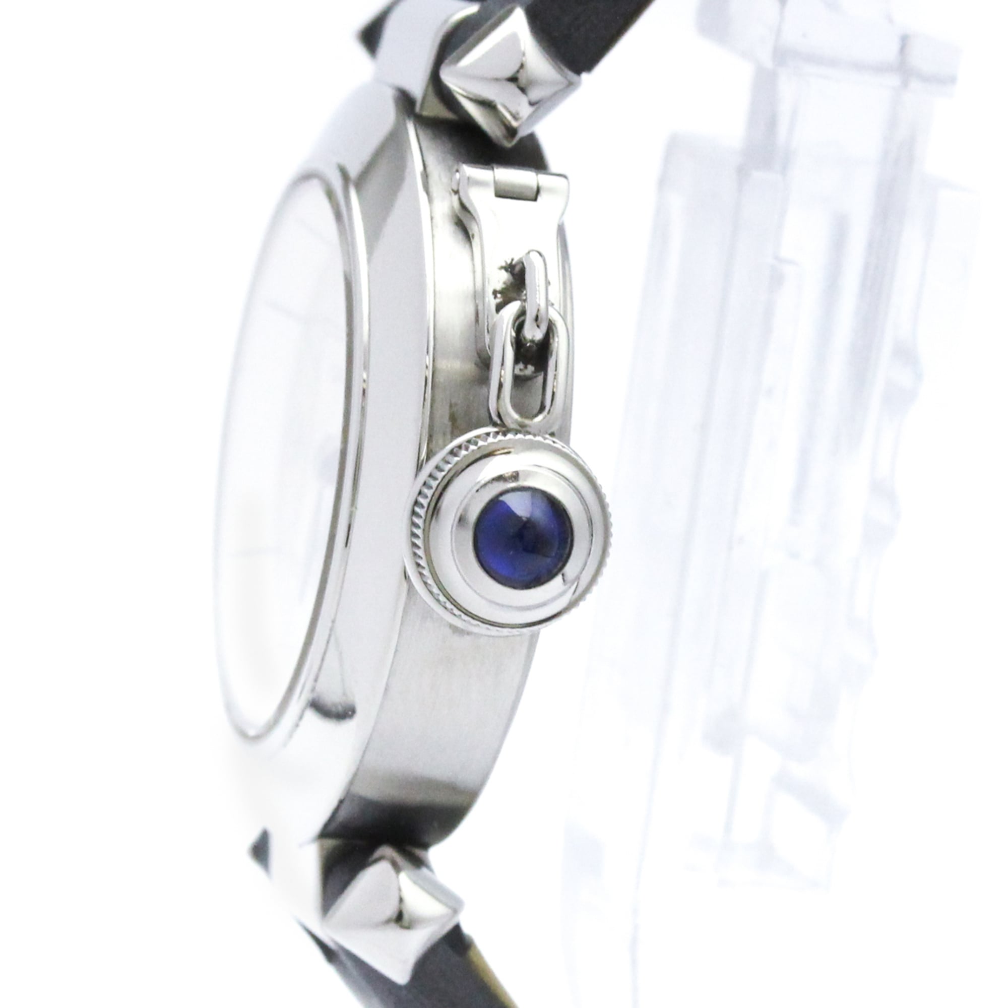 CARTIER Miss Pasha Steel Leather Quartz Ladies W3140025