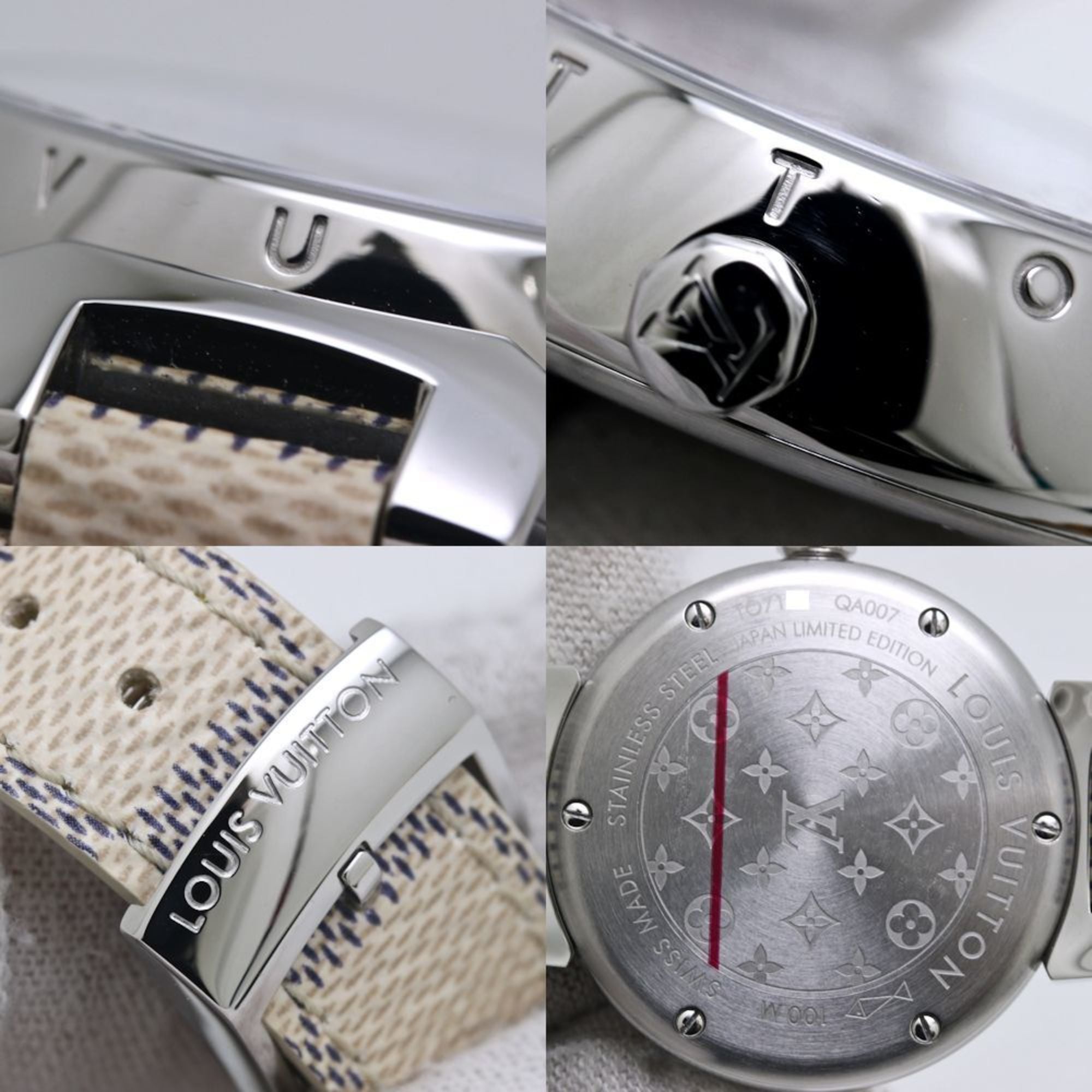 LOUIS VUITTON Tambour PM Azur 28 mm QA007Z Dameshorloge, exclusief verkrijgbaar in Japan 40162