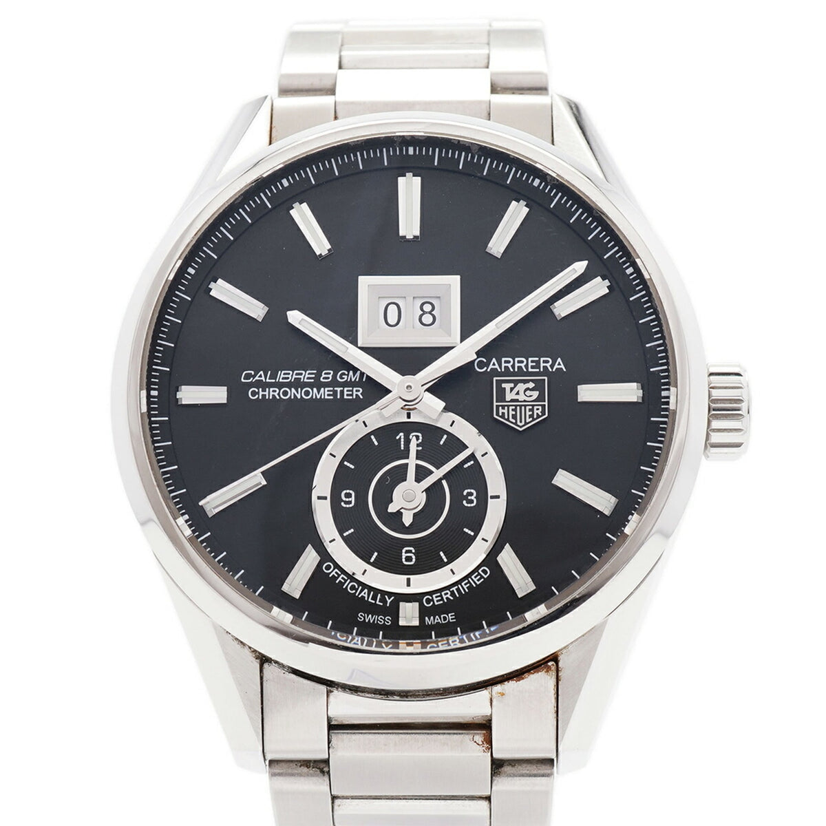 TAG Heuer Carrera Grand Date Gmt Calibre WAR5010 Noir Cadran 40mm Montre