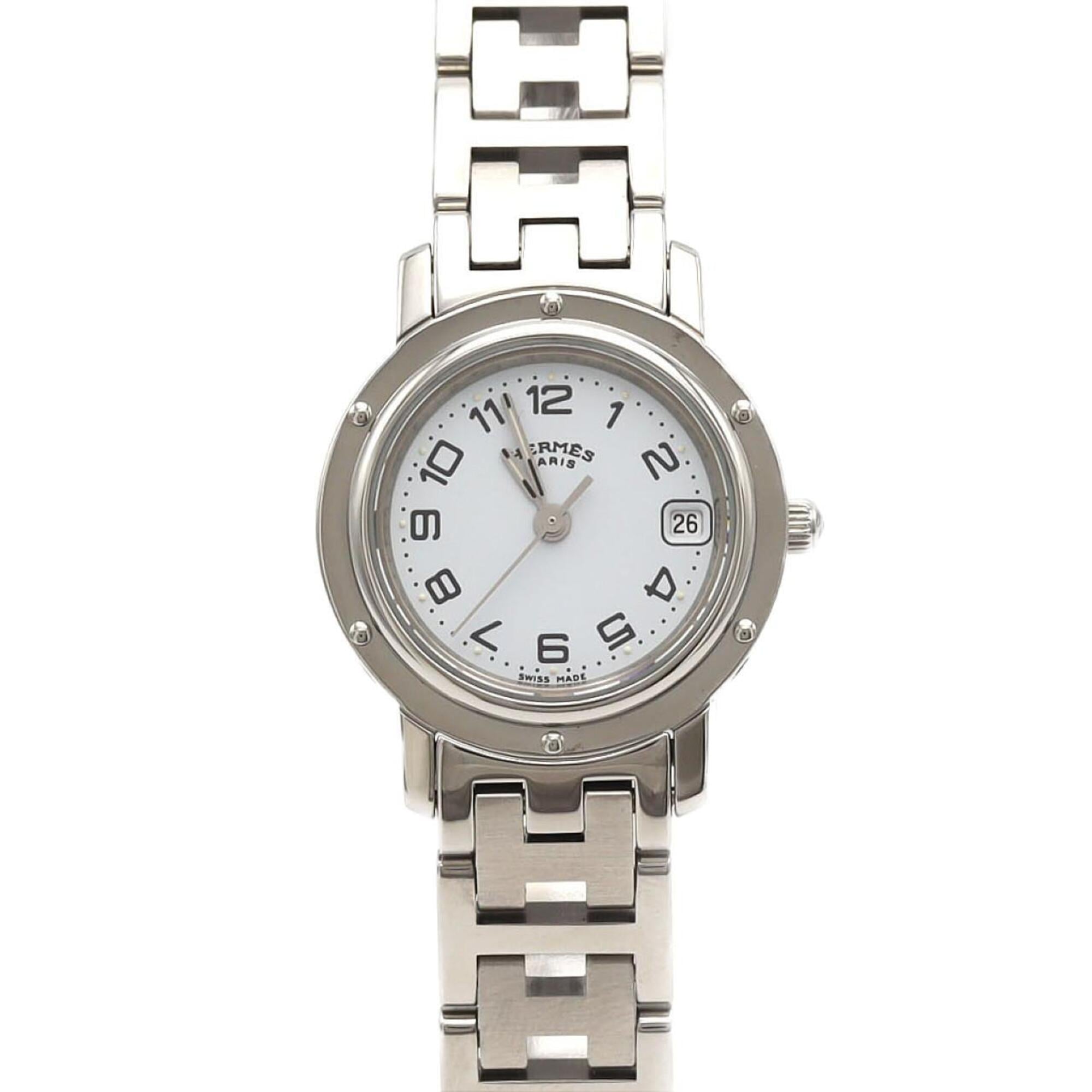 Hermes Clipper CL4.210 White Dial 24mm Watch