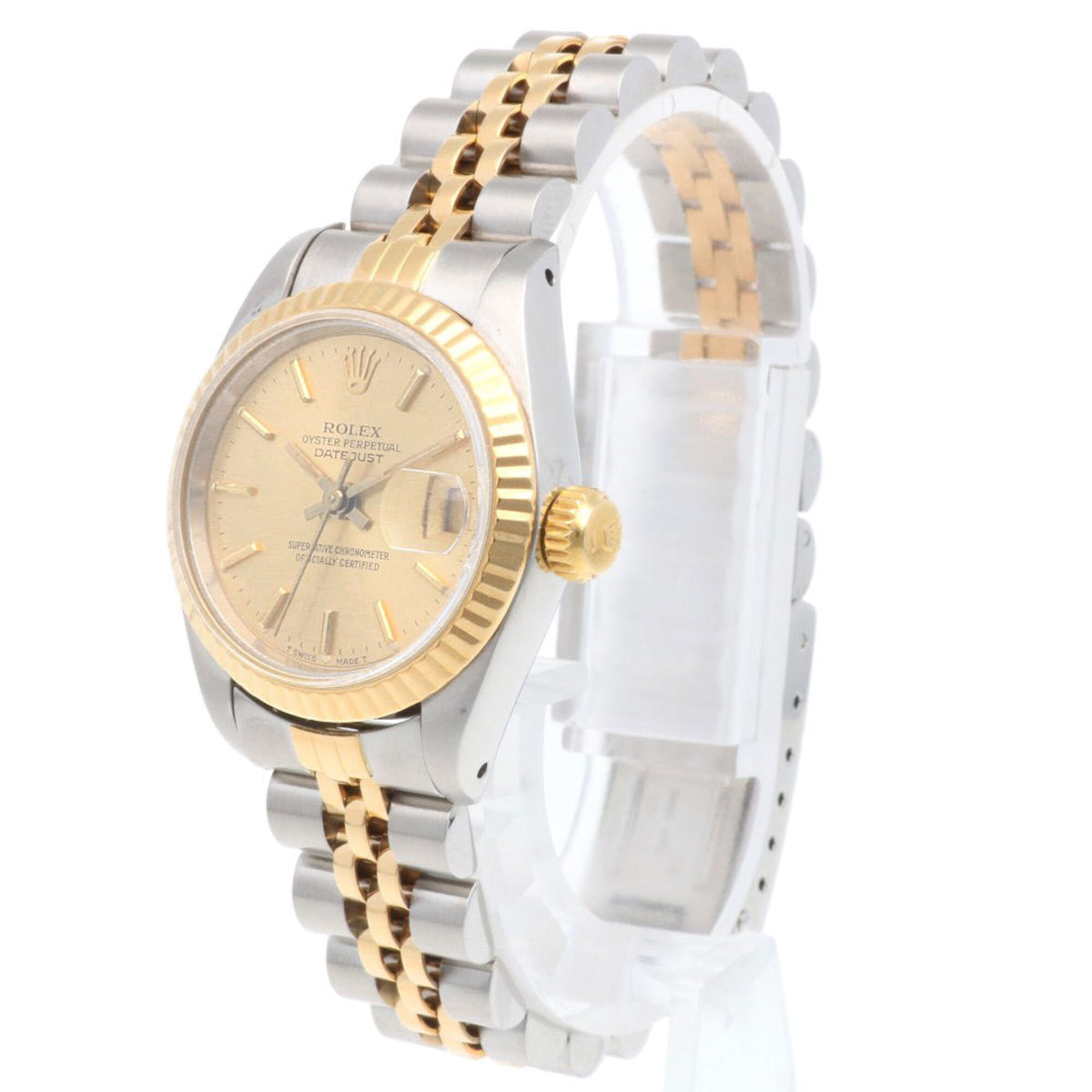 Rolex Datejust Oyster Perpetual 69173 Gold Dial 26mm Watch