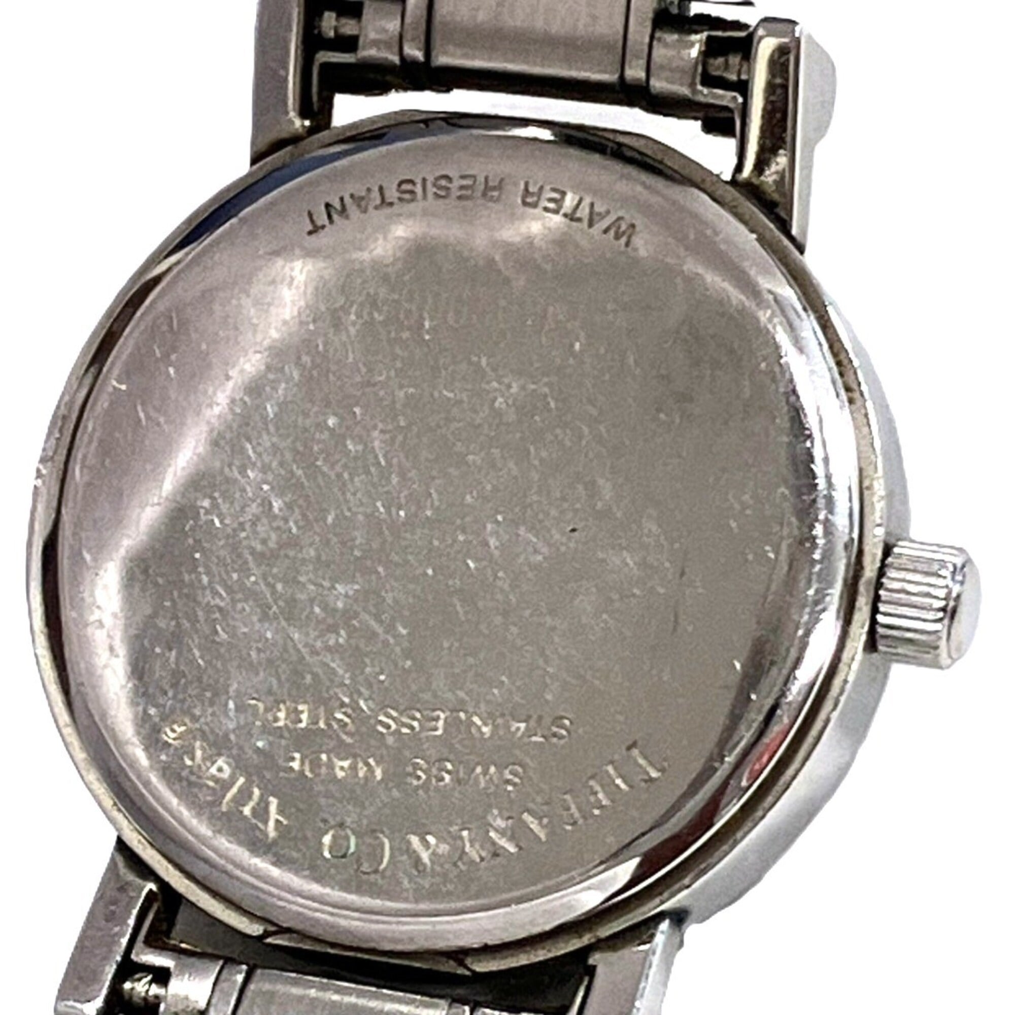 Tiffany & Co. Atlas watch, total weight 51.2g, stainless steel, quartz movement, black dial.