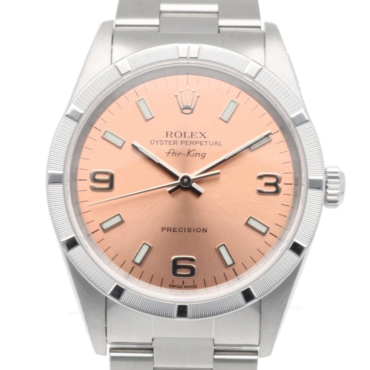 Rolex Air-King Oyster Perpetual 14010M Rosa Zifferblatt 34 mm Uhr