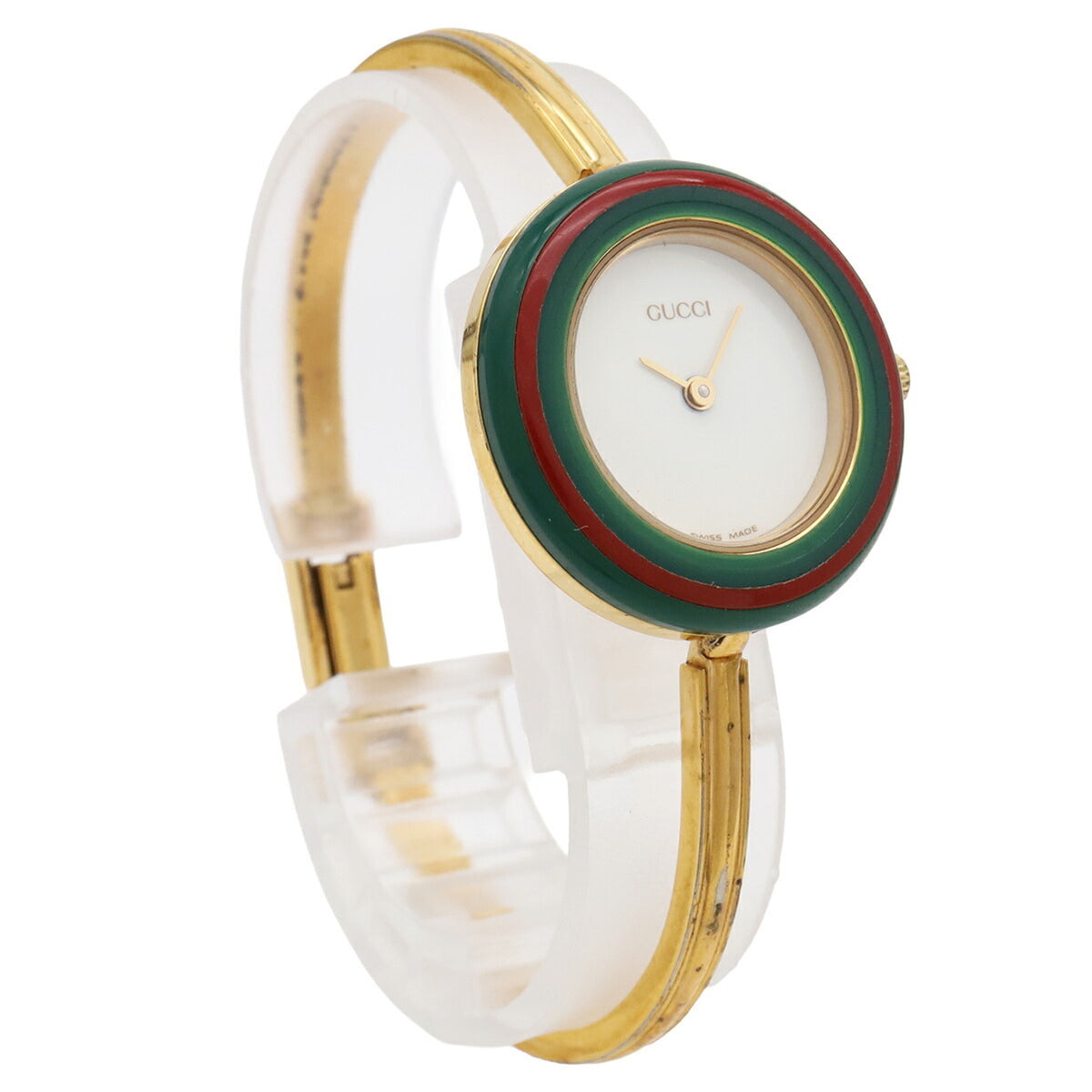 Montre Gucci avec lunette interchangeable 1100-L Blanc et cadran de 26 mm