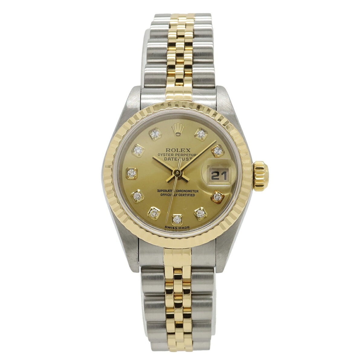 Rolex Datejust 79173G Champagne Dial 26mm Watch