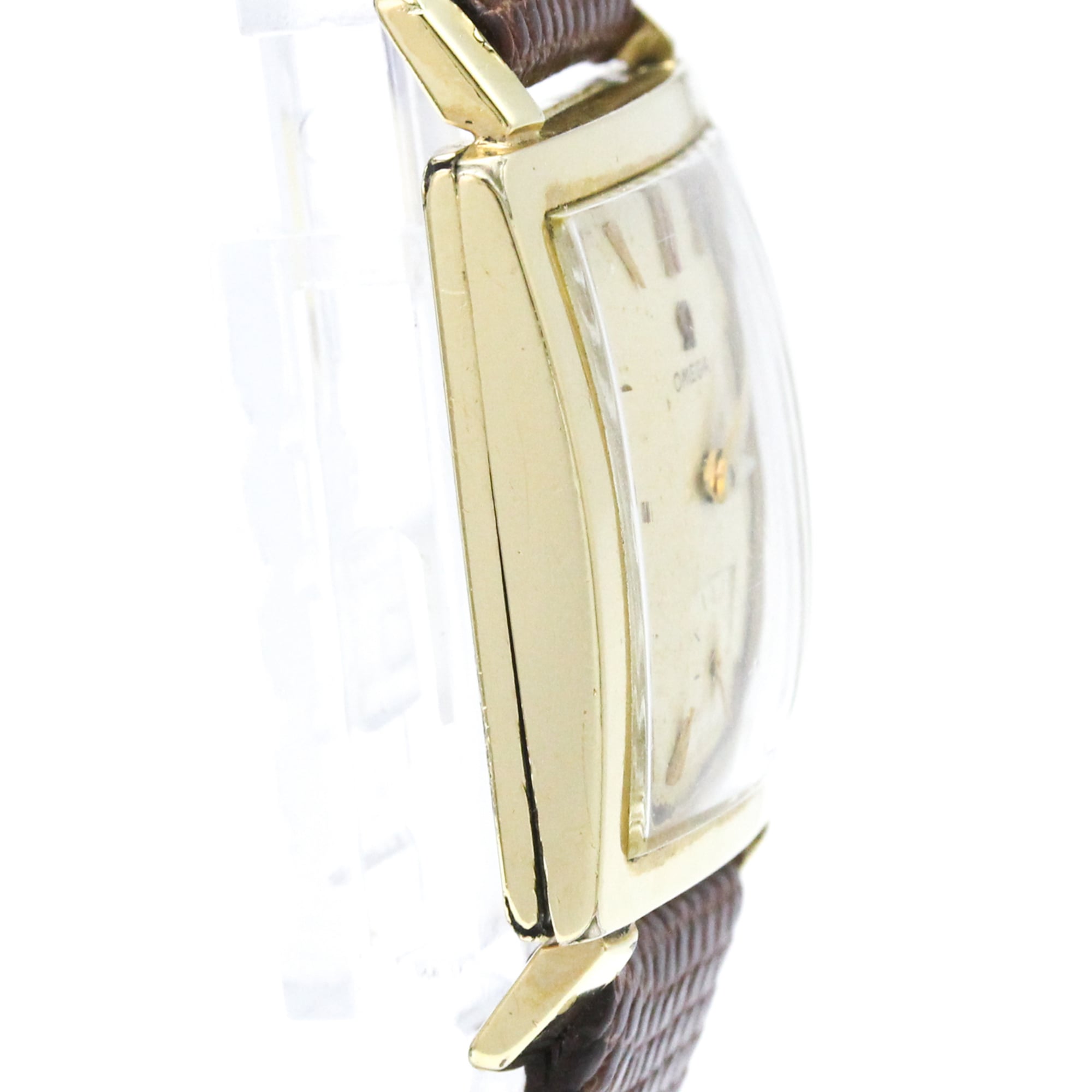 OMEGA Cal 302 Gold Plated hand-Winding Mens Watch 6264 Vintage