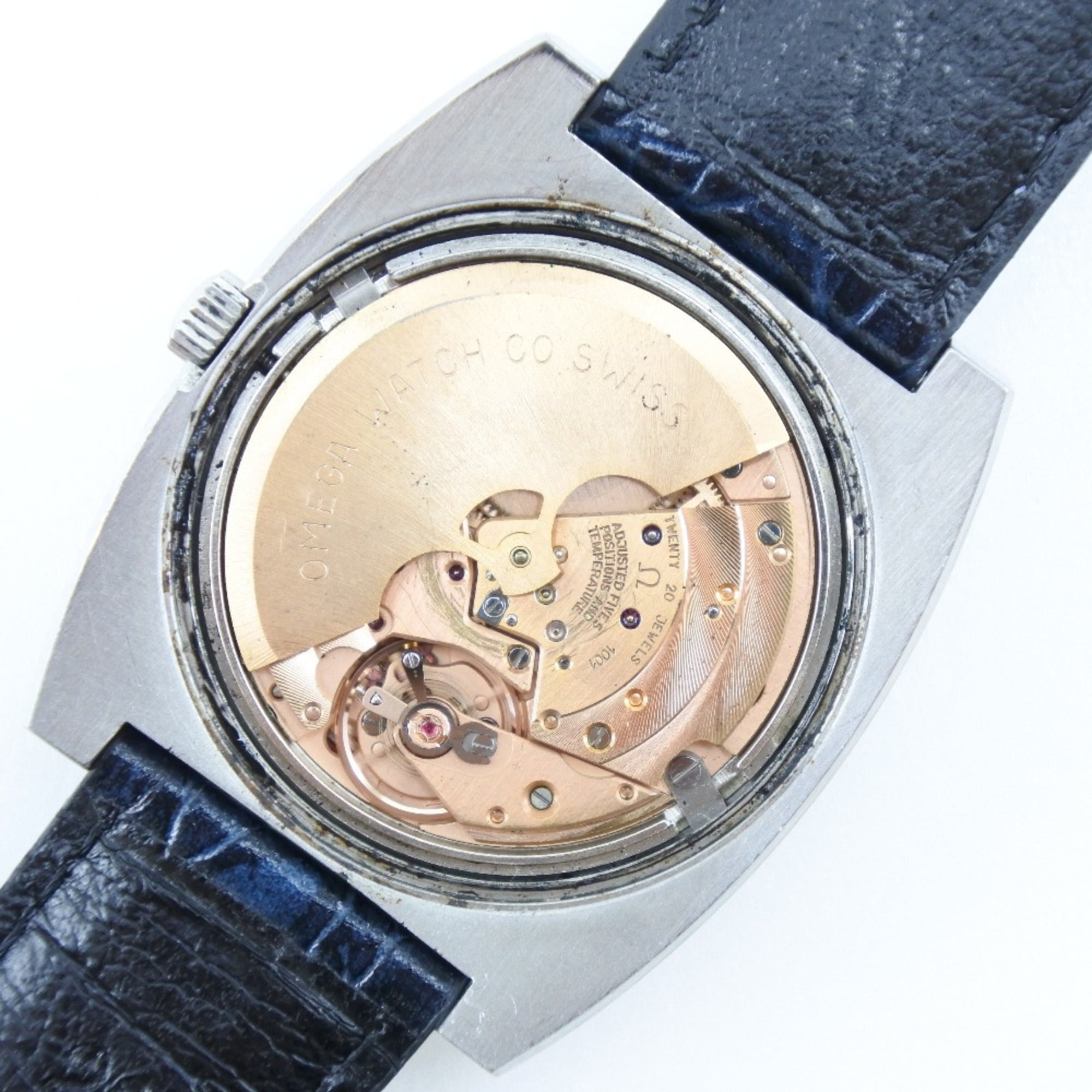 Montre OMEGA ConstellationChronomètre, calibre 1001, acier inoxydable et cuir gaufréAutomatique cadran argenté, modèle homme S120924440