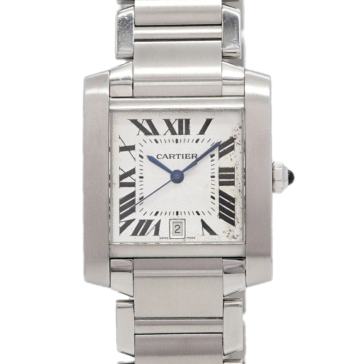 Cartier Tank Française LM W51002Q3 Silver Dial 28mm Watch