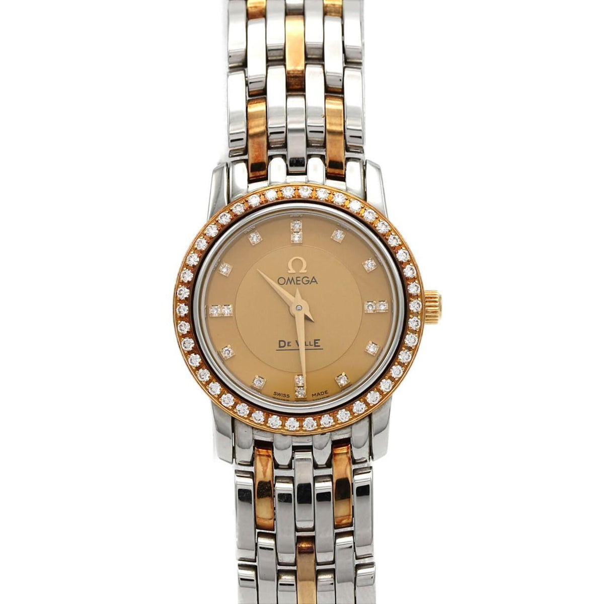 Omega De Ville Prestige Combination D-16P 413.25.22.60.58.001 Horloge met gouden wijzerplaat, 22 mm