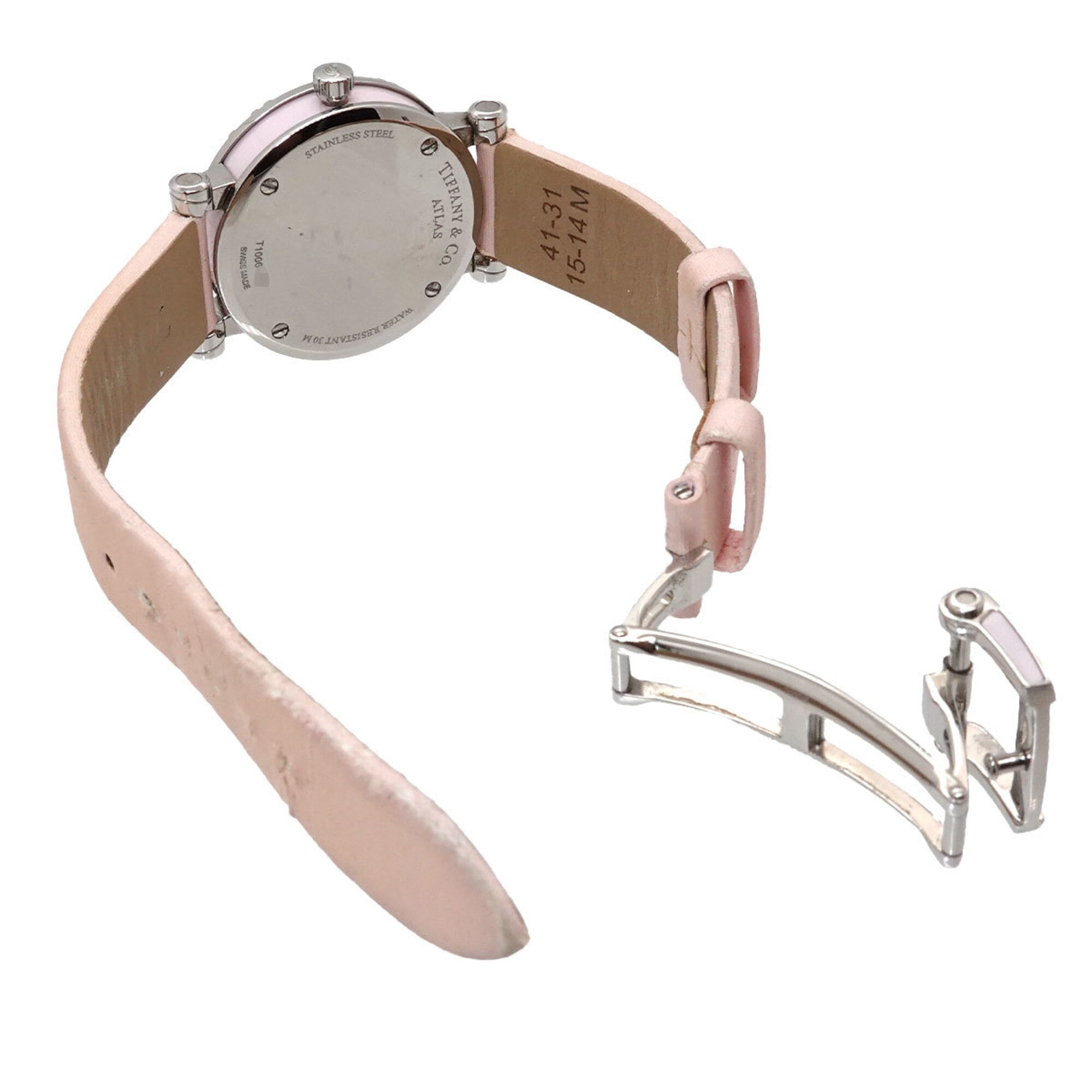 Tiffany Atlas Z1300 11 11A31A41A Pink Dial 30mm Watch