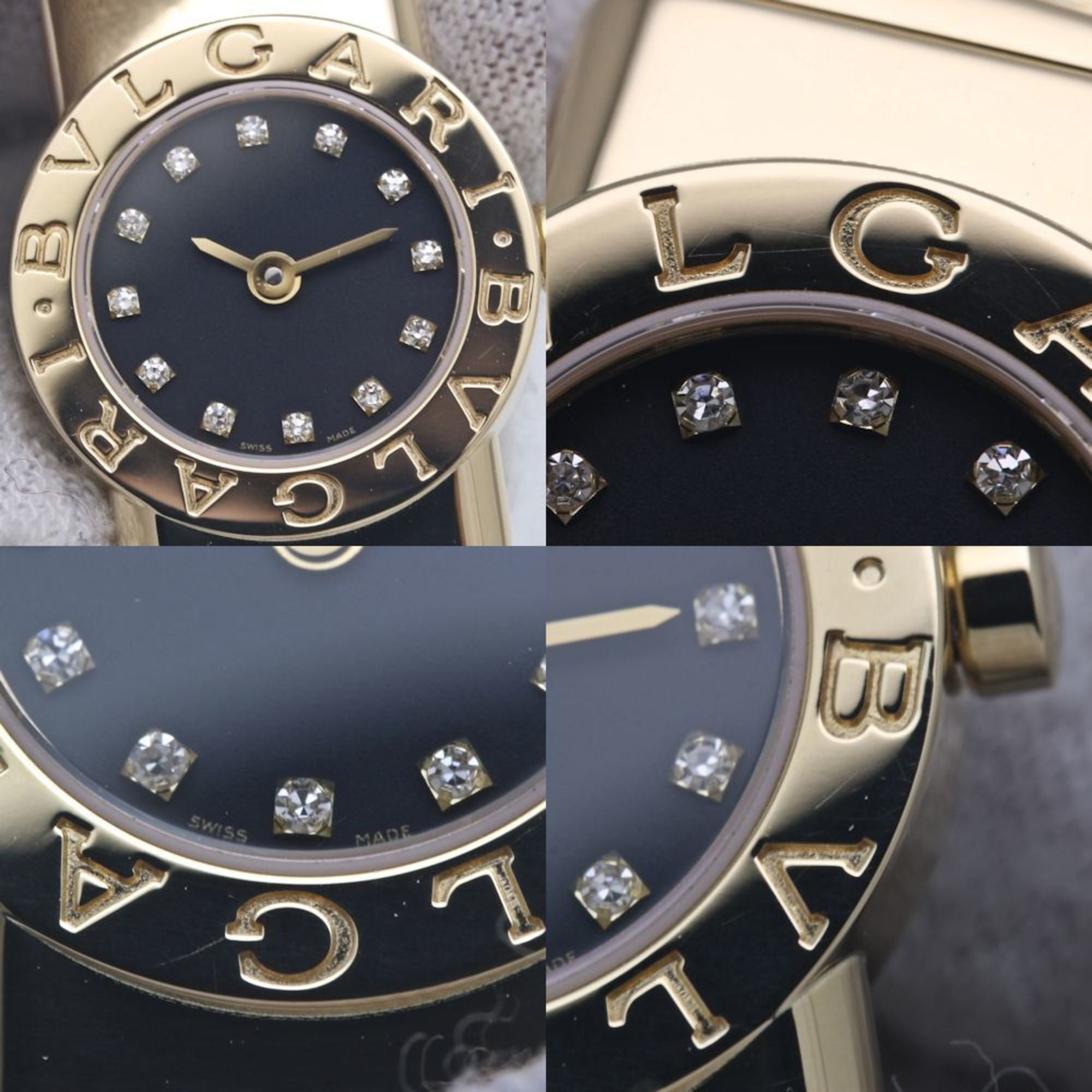 BVLGARI Tubogas 12P diamanten horloge BB192TY 12 BB192TG dames 18KYG 40263
