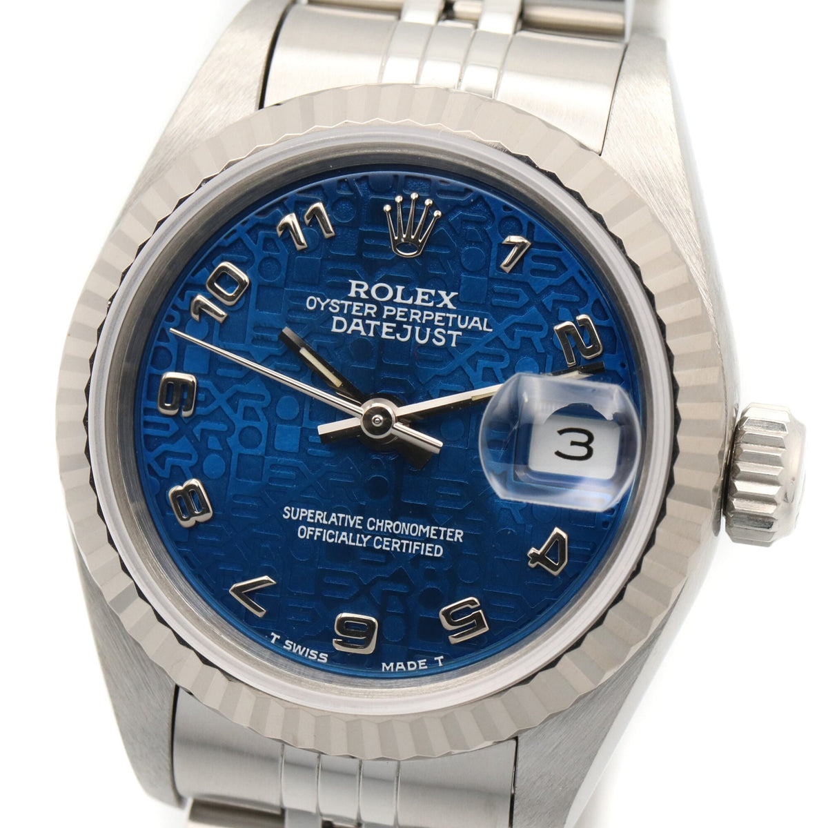Rolex Datejust S-series 18K 69174 Blue Dial 26mm Watch