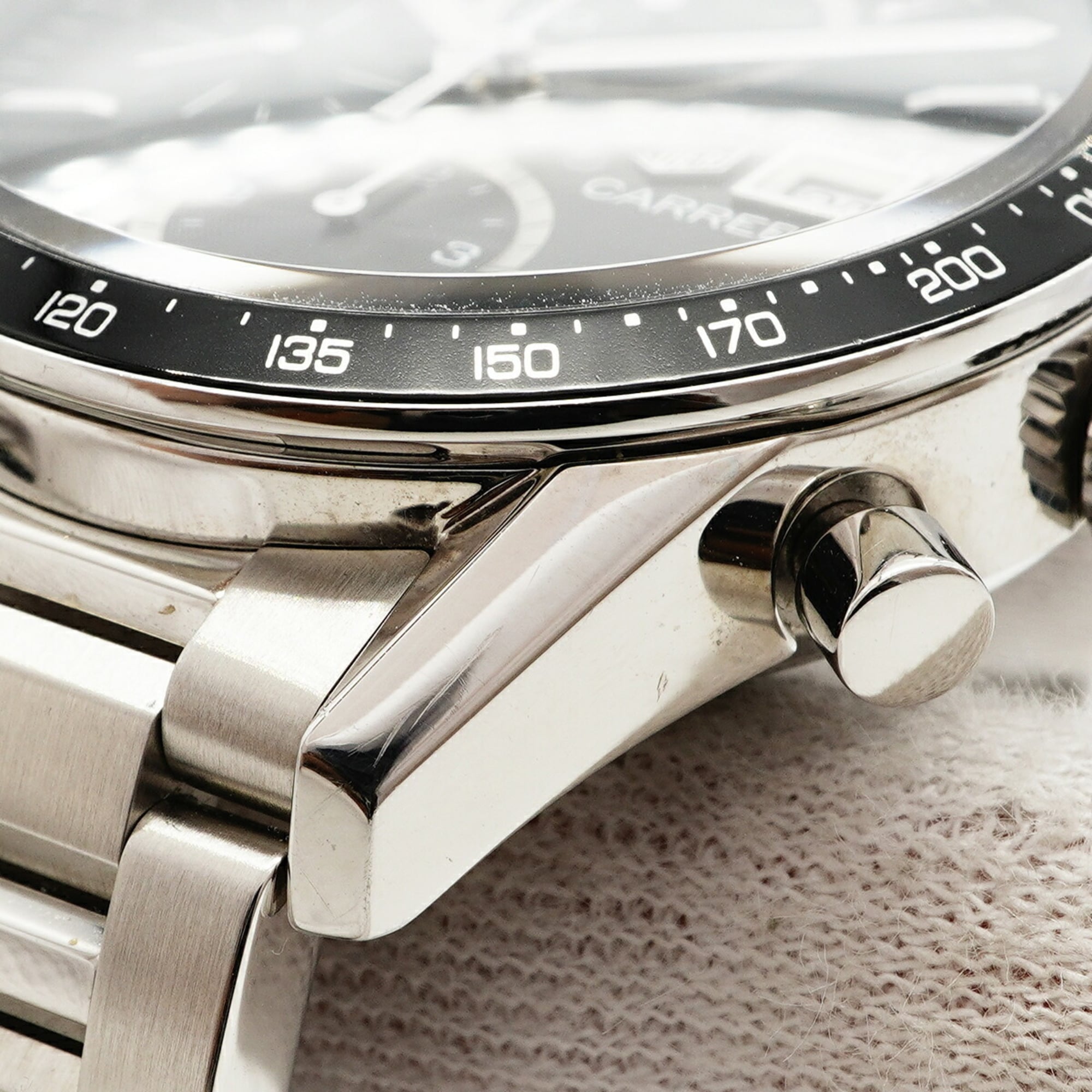 TAG Heuer Carrera Calibre 16 CV201AJ herenhorloge met zwarte wijzerplaat