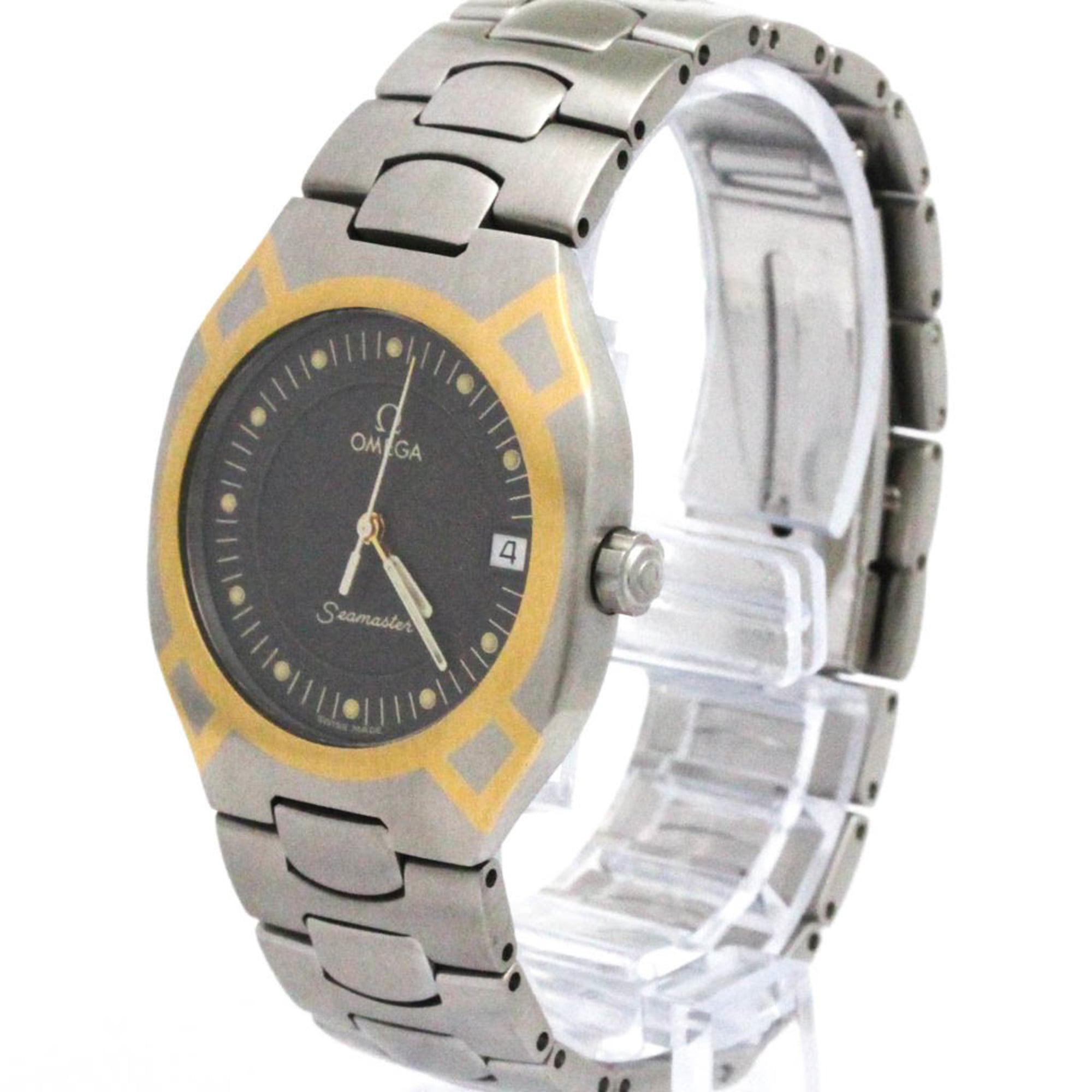 OMEGA Seamaster Polaris 18K Gold Steel Mens Watch 396.1022 Polished