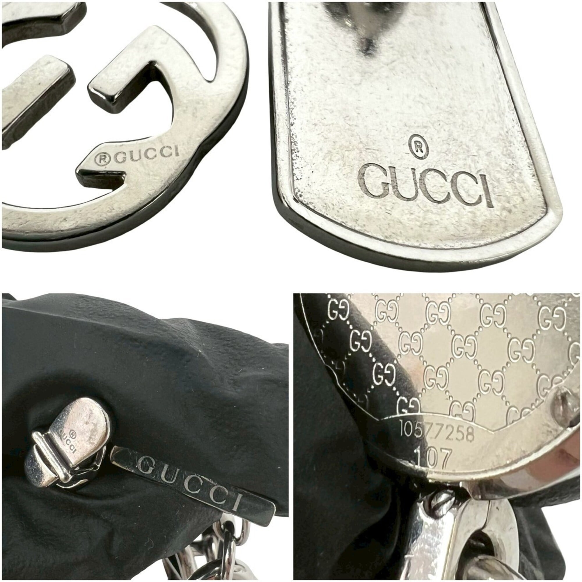 GUCCI Gucci Logo Charm Stainless Steel Quartz Wrist Silver 37369