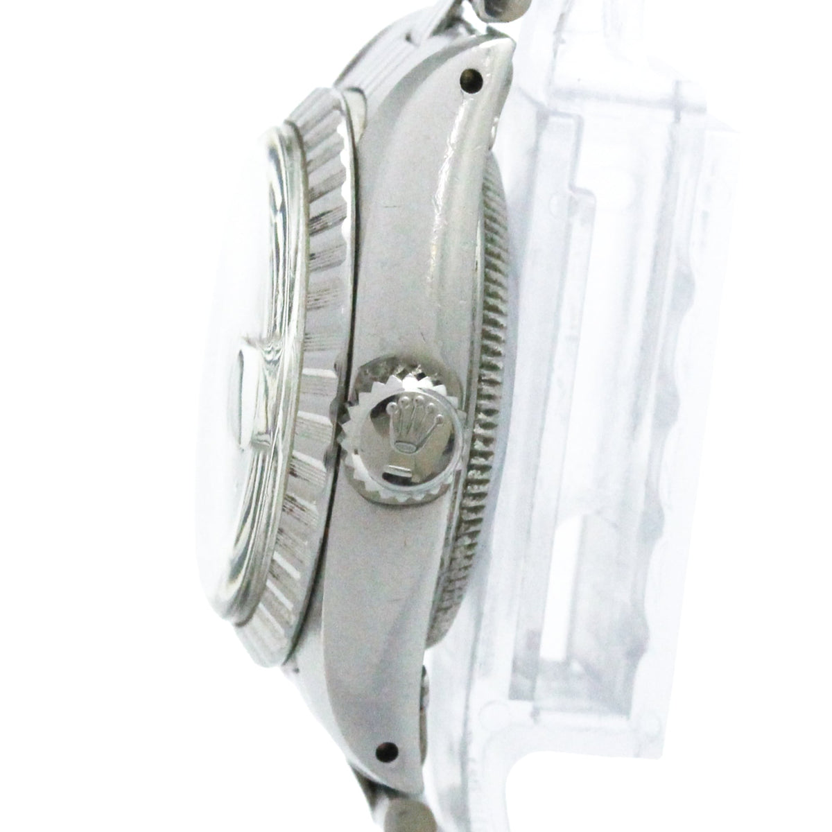 Rolex Oyster Perpetual Datum 6924 Silber Zifferblatt 26 mm Uhr