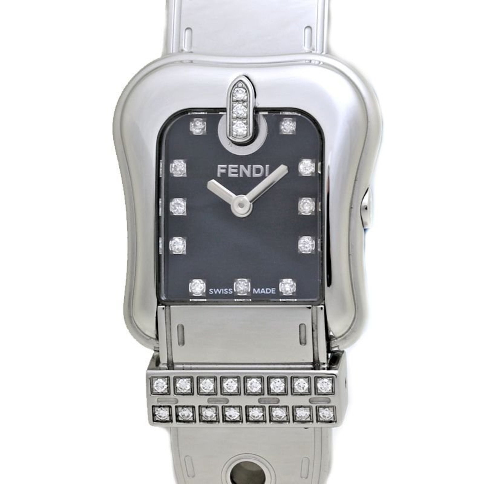 FENDI B-FENDI 3800L Diamond Stainless Steel Ladies Watch 39776