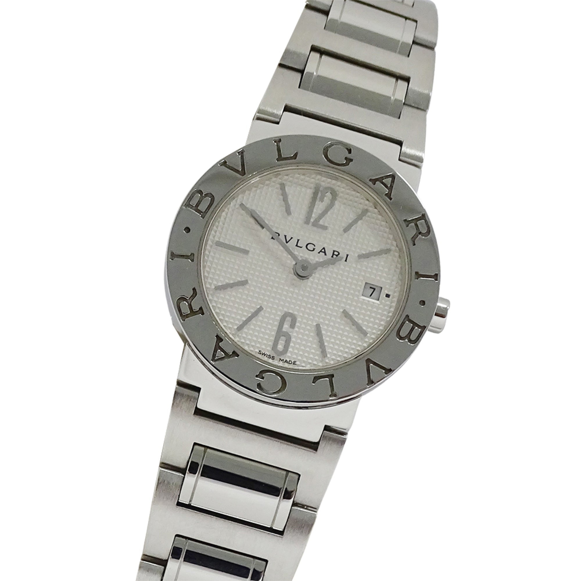 Bulgari Bulgari Women's Watch, Brand: Date Quartz QZ Stainless Steel SS BB26SS Silver White