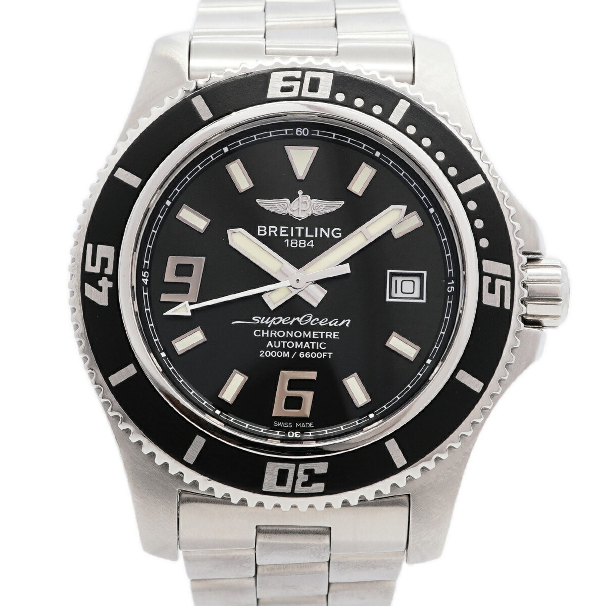 Breitling Superocean A17391 Black Dial 44mm Watch