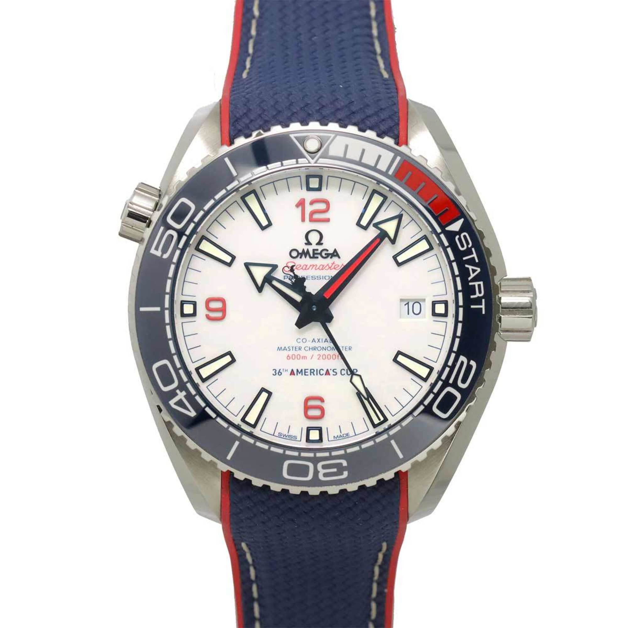 Omega Seamaster Planet Ocean 600M America's Cup Limited Edition 215 32 43 21 04 001 (Limited to 2021 pieces worldwide) Date Men's Watch White Automatic