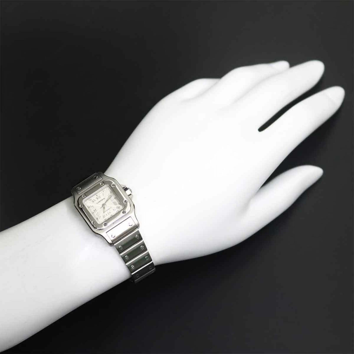 Cartier Santos Galbee SM W20044D6 Silber Zifferblatt 24 mm Uhr