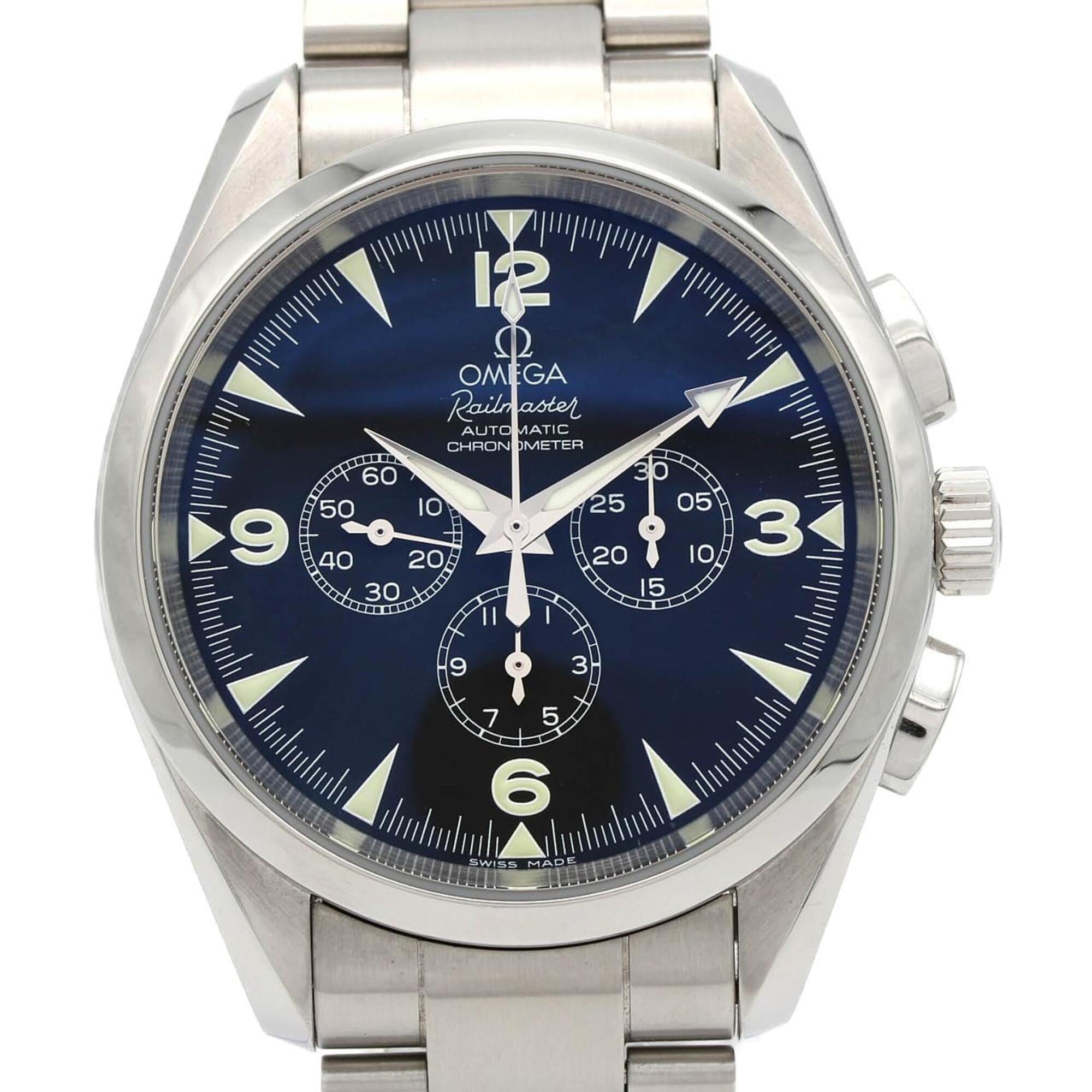 Omega Railmaster Chronograph 2512.52 Black Dial 42mm Watch
