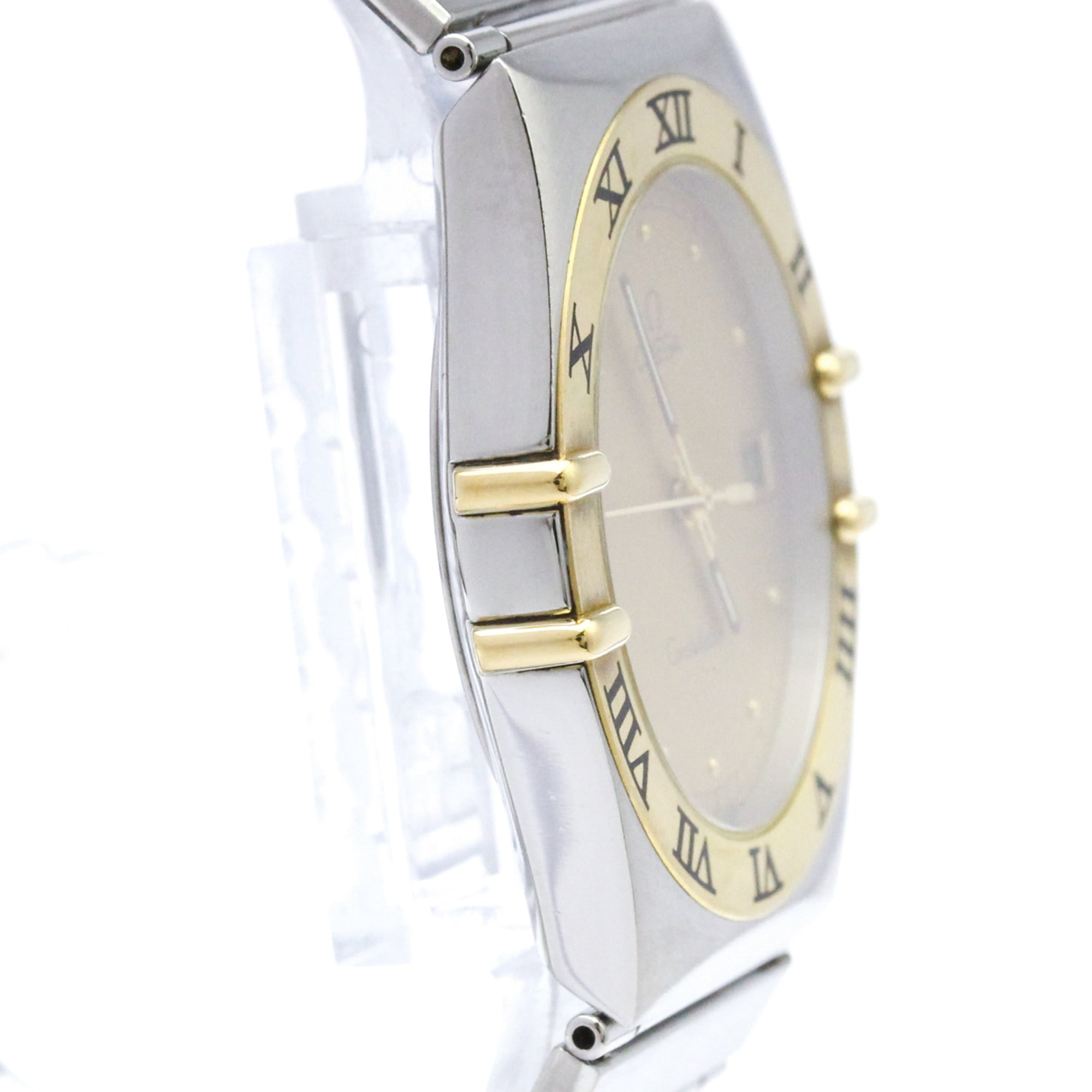 OMEGA Constellation Herrenuhr 18 Karat Gold Edelstahl Quarz 396.1080
