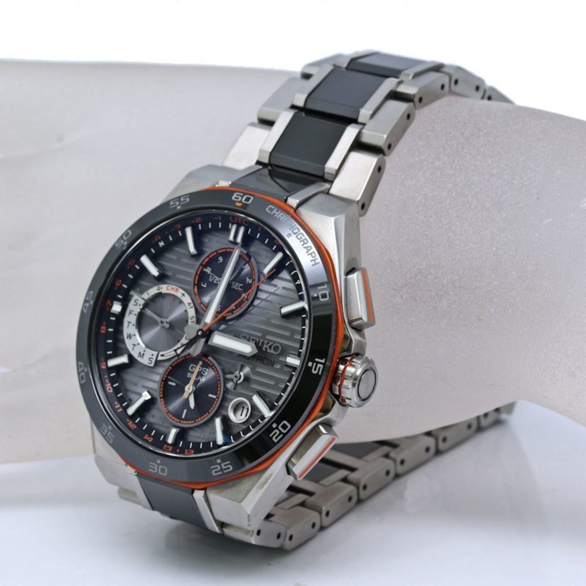 Seiko Astron SBXC183 5X83-0AS0-1 Silver Dial 43mm Watch