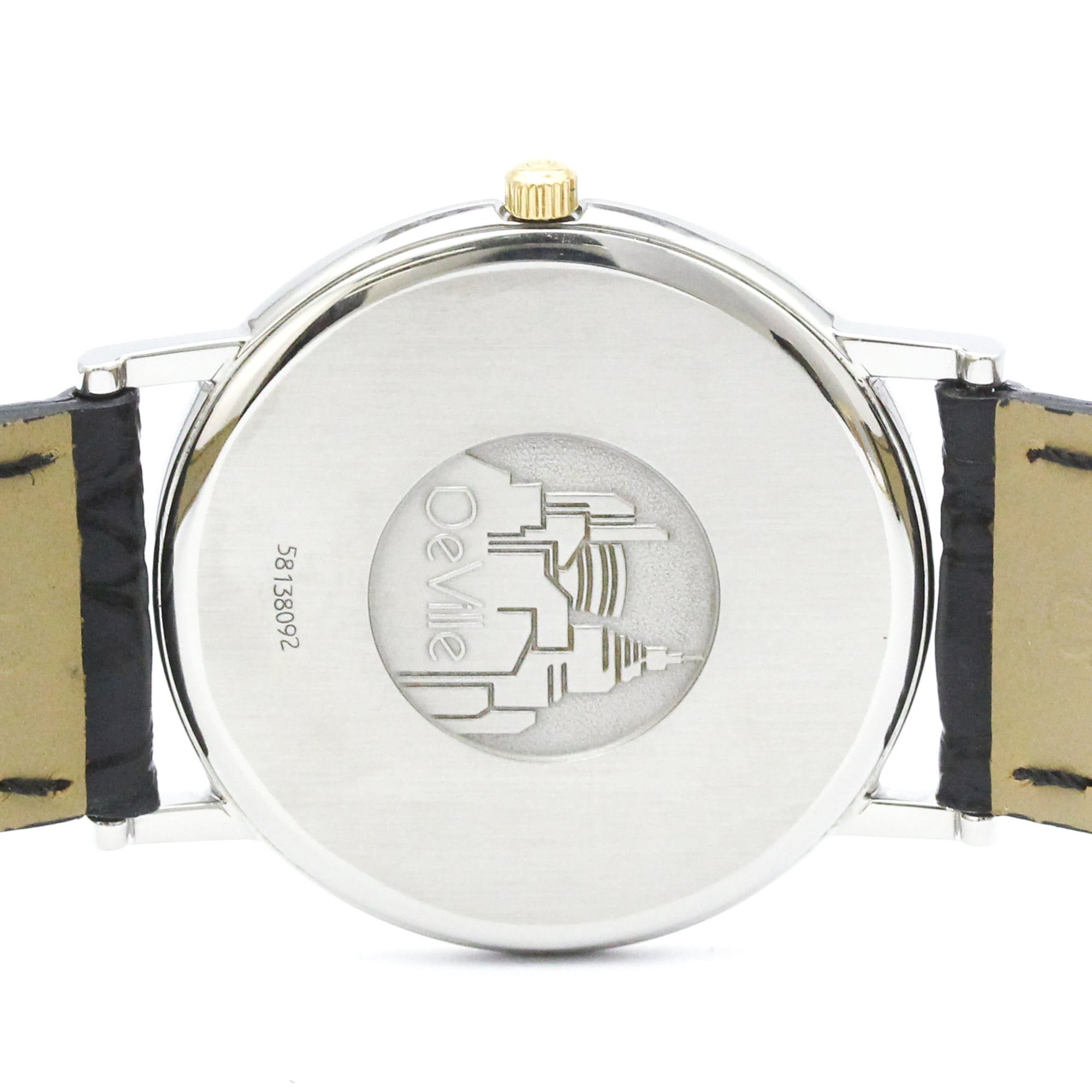 OMEGA De Ville Prestige Quarz-Herrenuhr, vergoldet, 7400.11