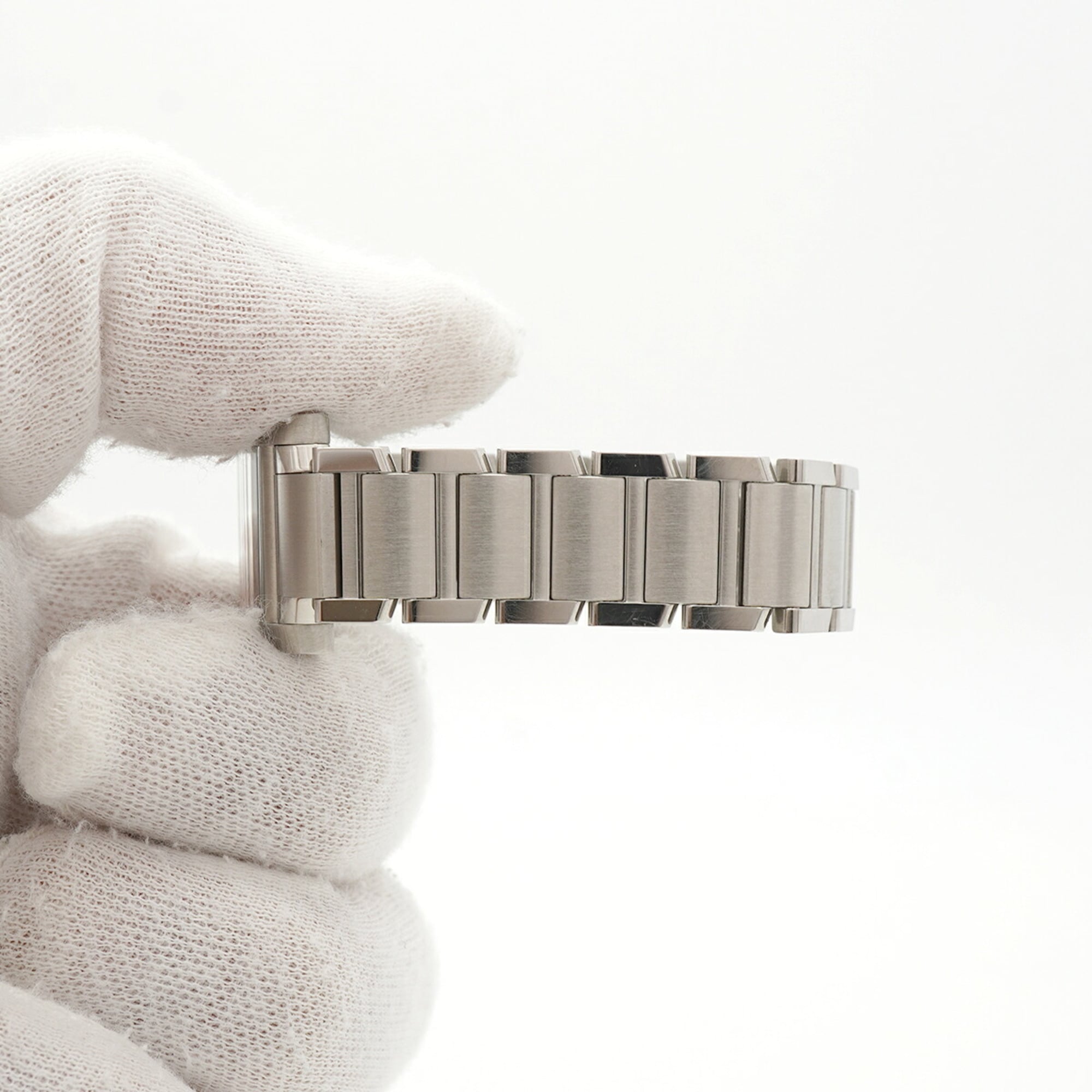 Cartier Tank Française SM W51028Q3 horloge met roze wijzerplaat, 20 mm