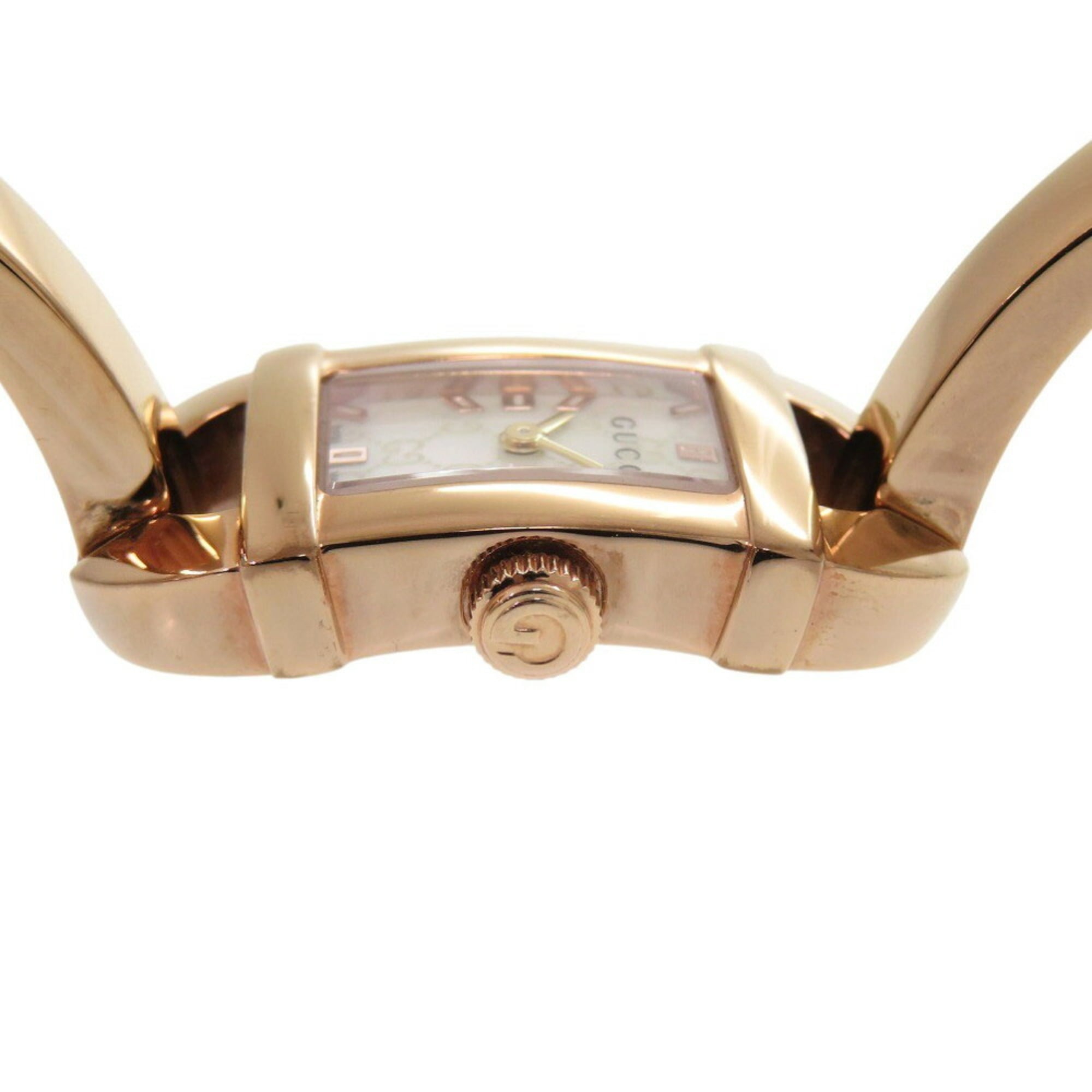 Gucci 6800L Pink Gold Shell Dial Stainless Steel White Quartz Watch 16