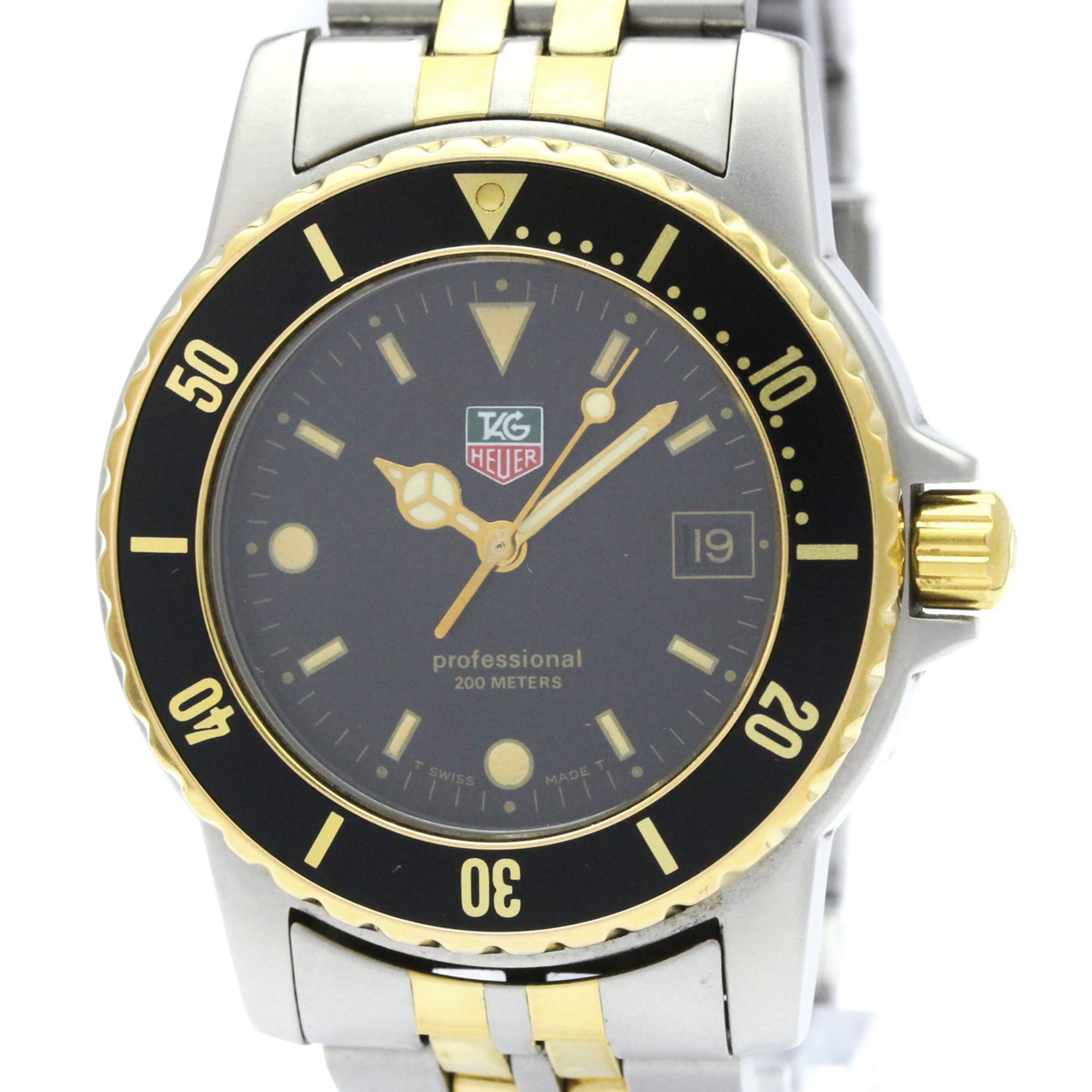TAG Heuer Professional 925.213G-20 Black Dial 37mm Watch
