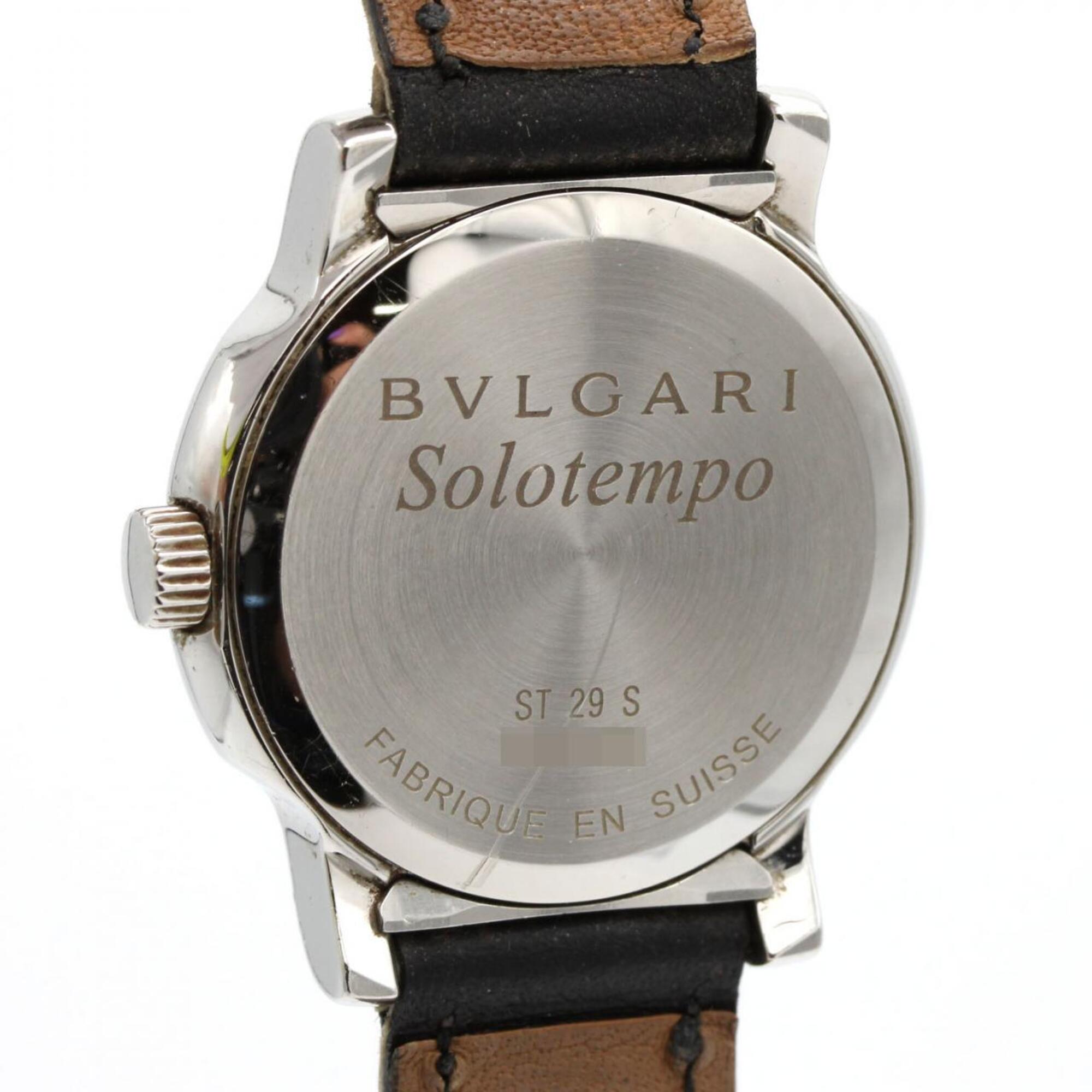 Montre Bvlgari Bulgari Solotempo ST29S/ST29C6SLD, cadran argenté, 29 mm
